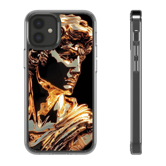Gold David Sculpture Phone Case – Renaissance Inspired Luxury Art Design
