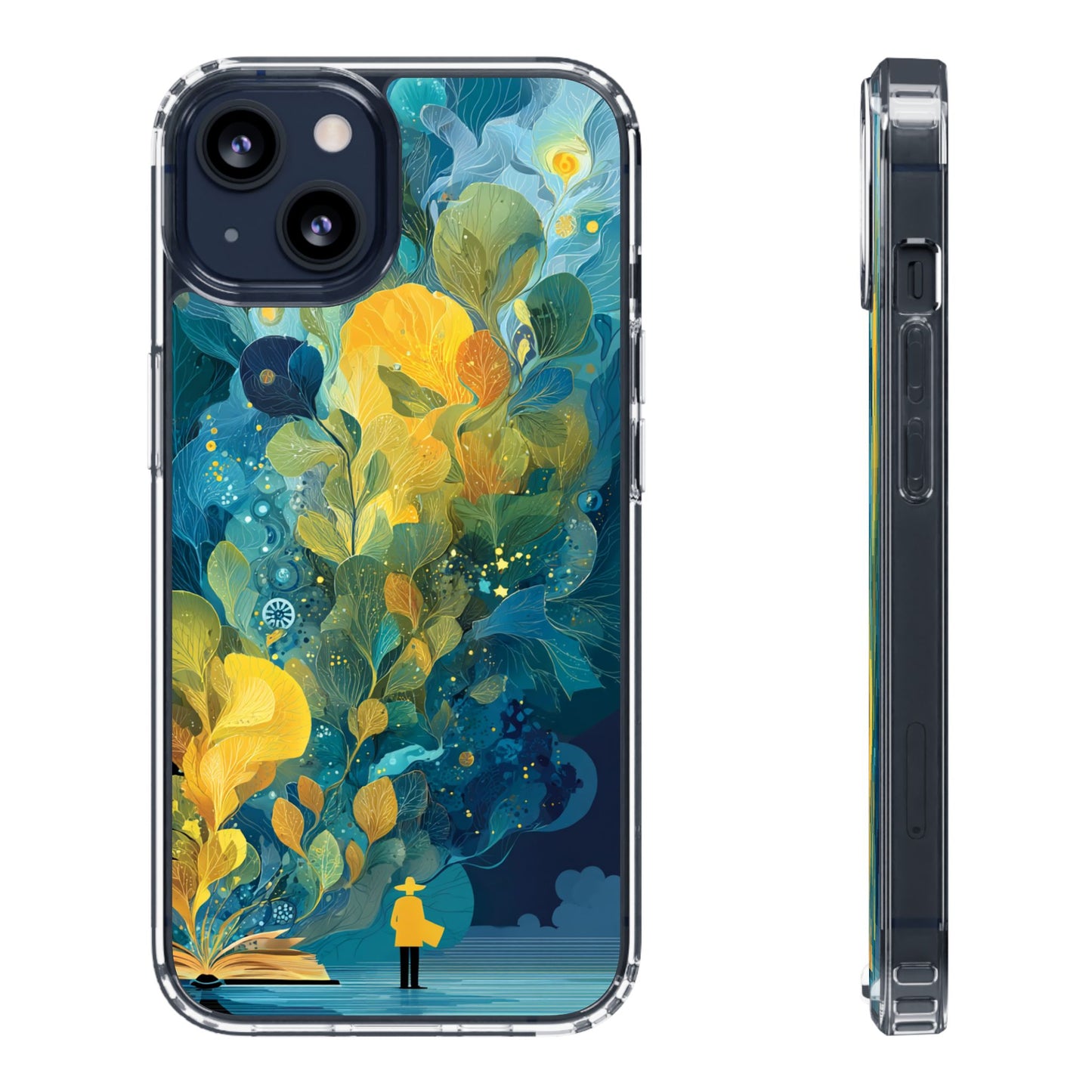 Artistic Reader Clear Phone Case - Design for Creative Souls