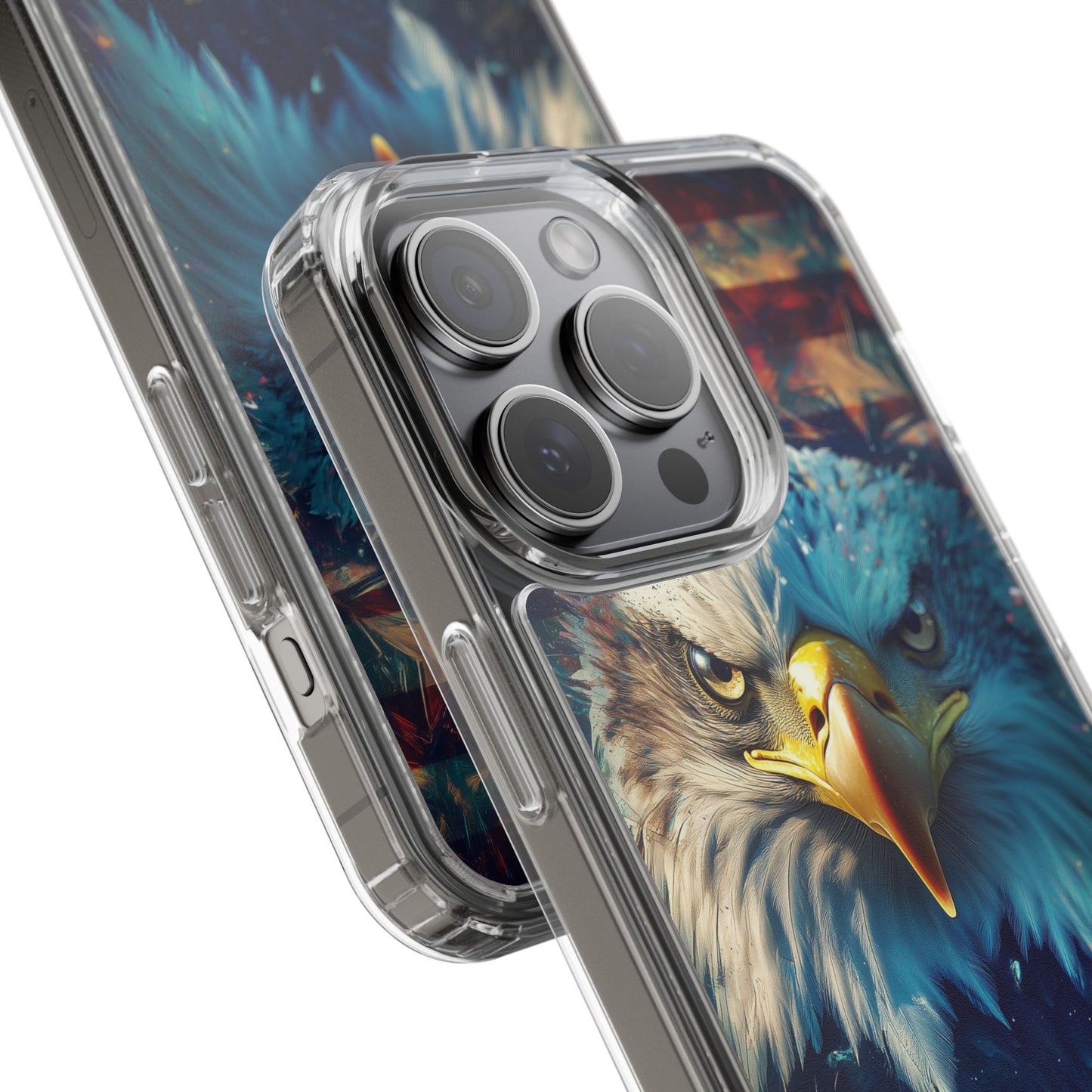 USA Eagle Design Clear Phone Case - Patriotic and Stylish