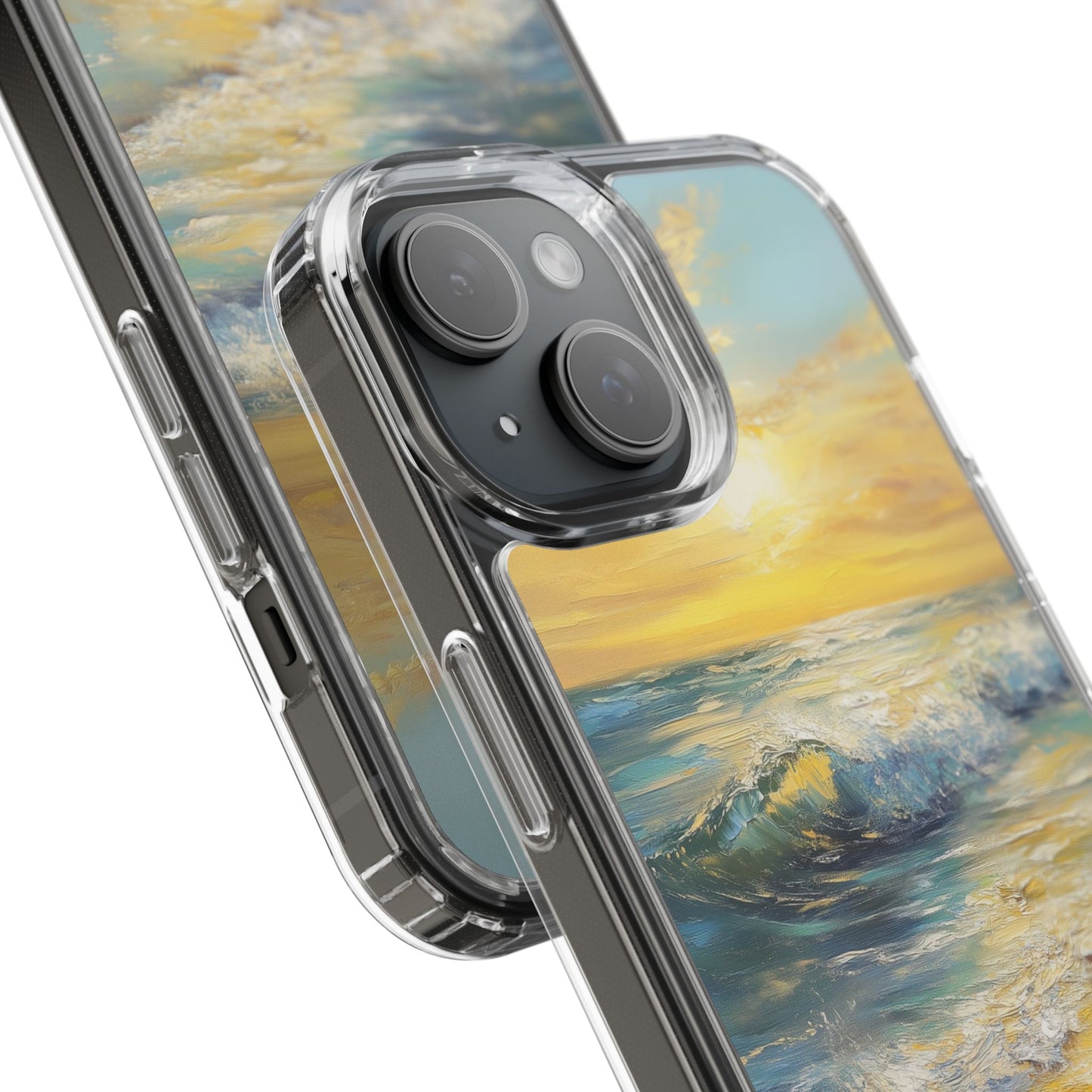 Ocean Sunset Clear iPhone Case – Radiant Coastal Glow with Vibrant Horizon Hues