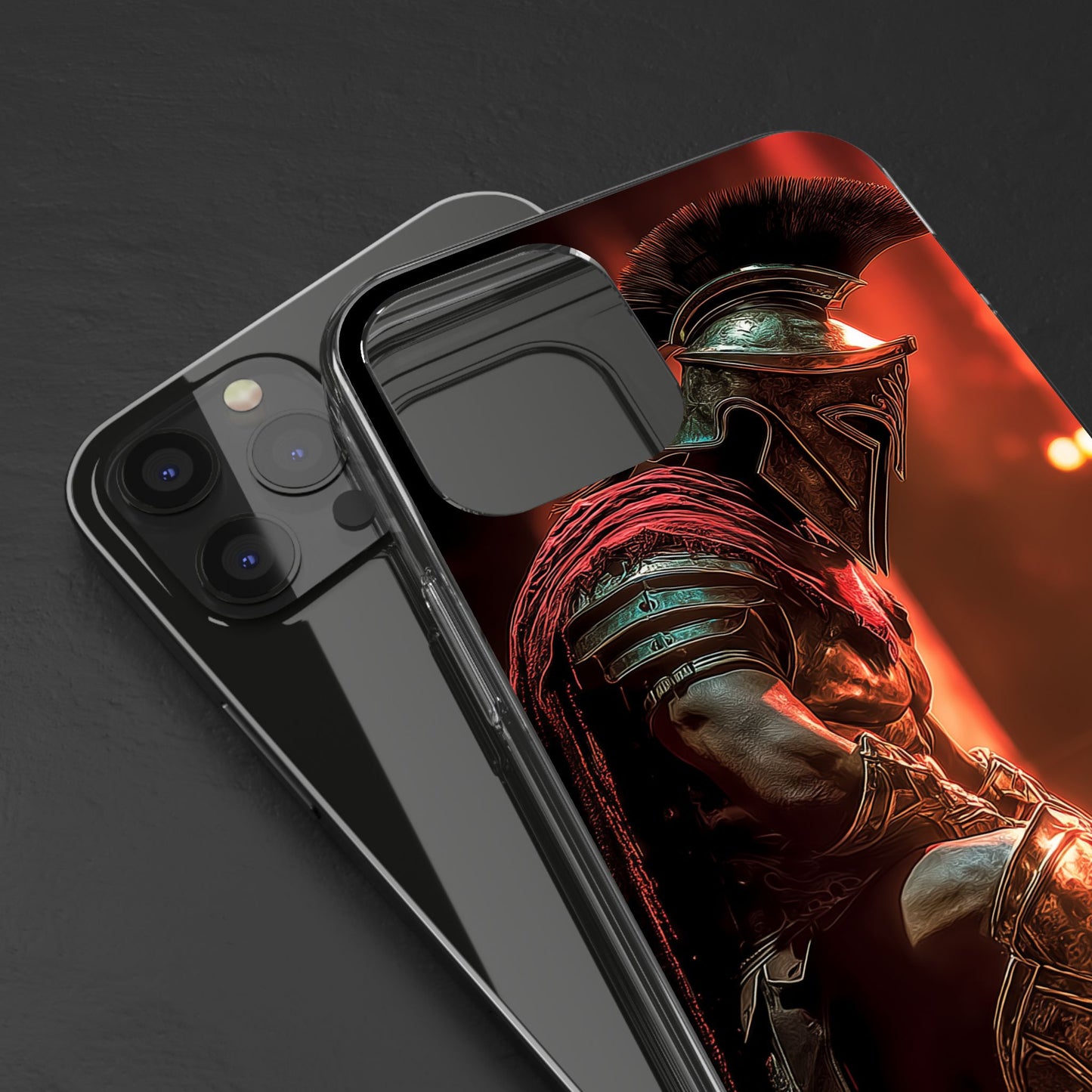 Leonidas Edition Spartan Warrior iPhone Case – Rugged Clear Protection with Bold Battle Inspired Design
