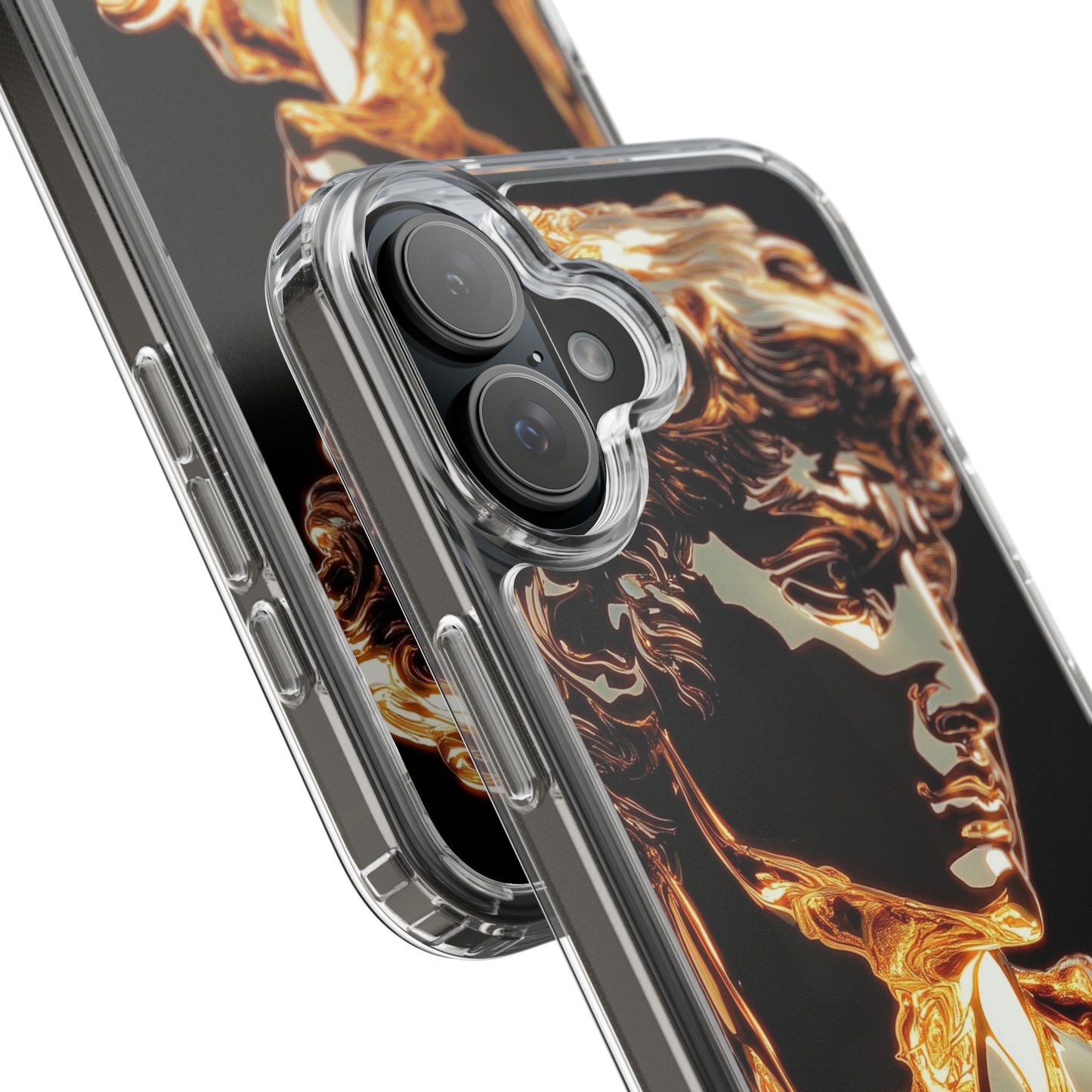 Gold David Sculpture Phone Case – Renaissance Inspired Luxury Art Design