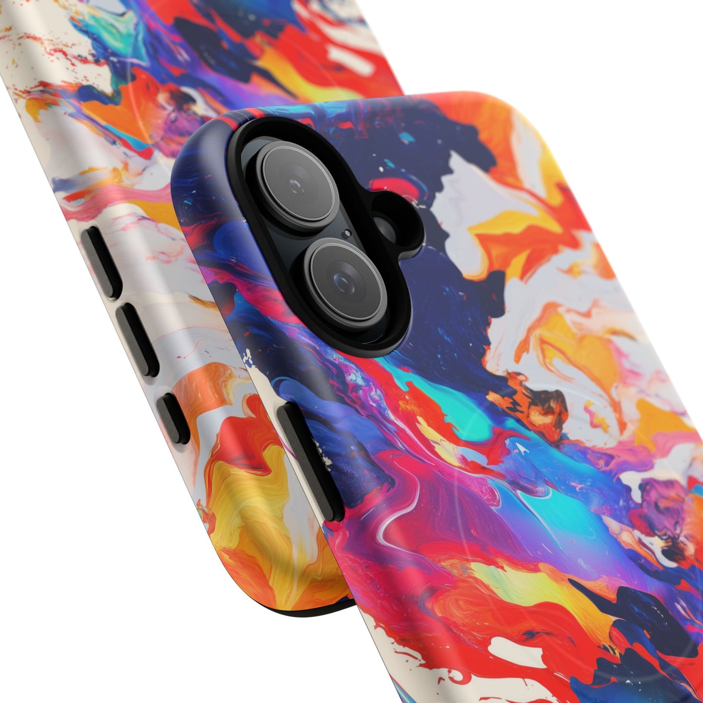 Vibrant Tough Magnetic Case - Color Splash Design for iPhone