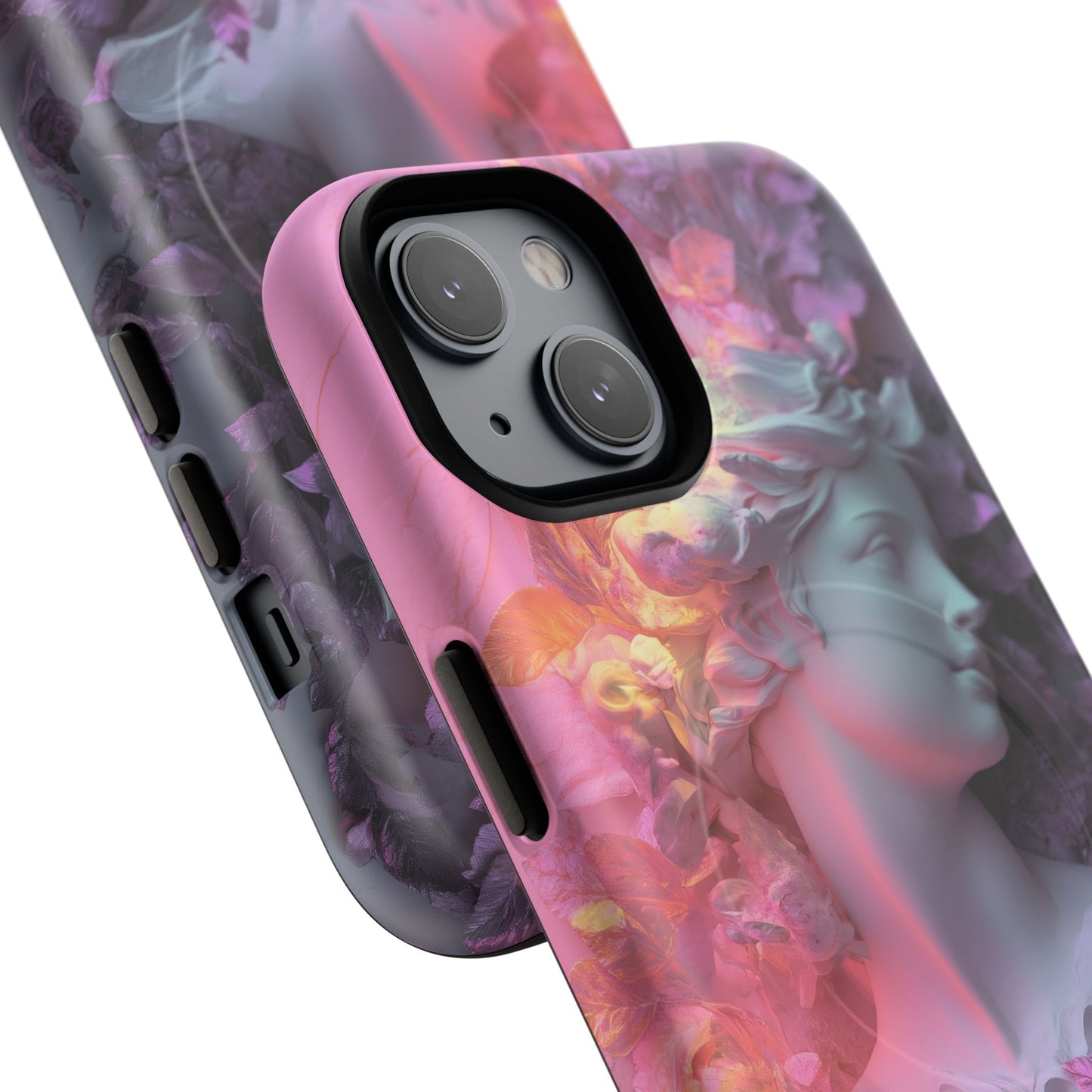 Artistic Tough Magnetic iPhone Case - Floral Goddess Design