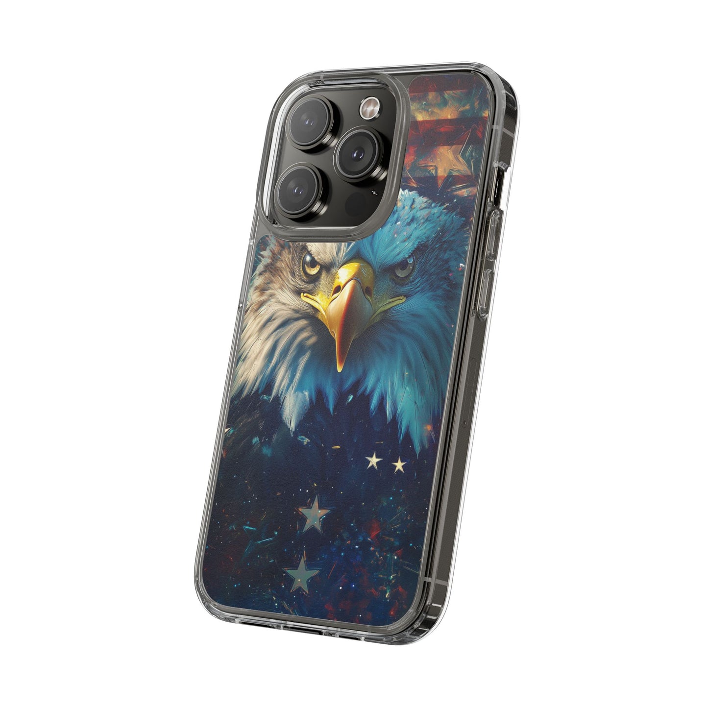 USA Eagle Design Clear Phone Case - Patriotic and Stylish