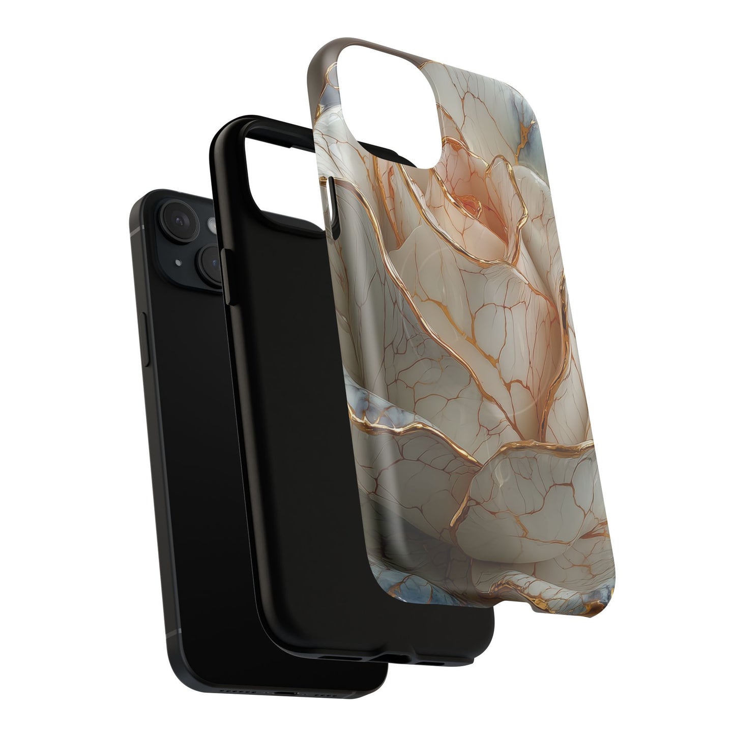 Elegant Rose iPhone Case - Tough Magnetic Design for Stylish Protection