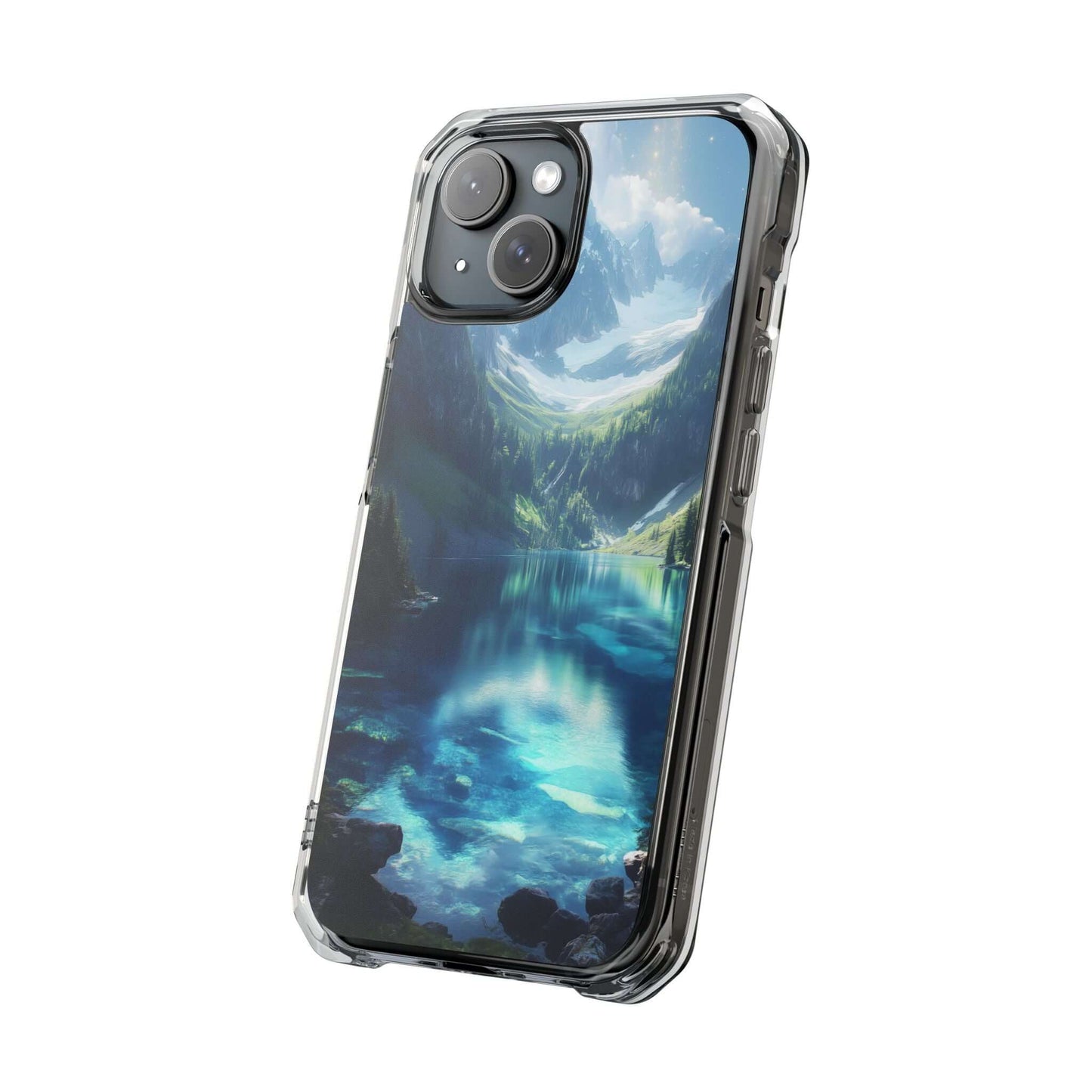 Ethereal Glacial Lake Magnetic Clear Impact iPhone Case