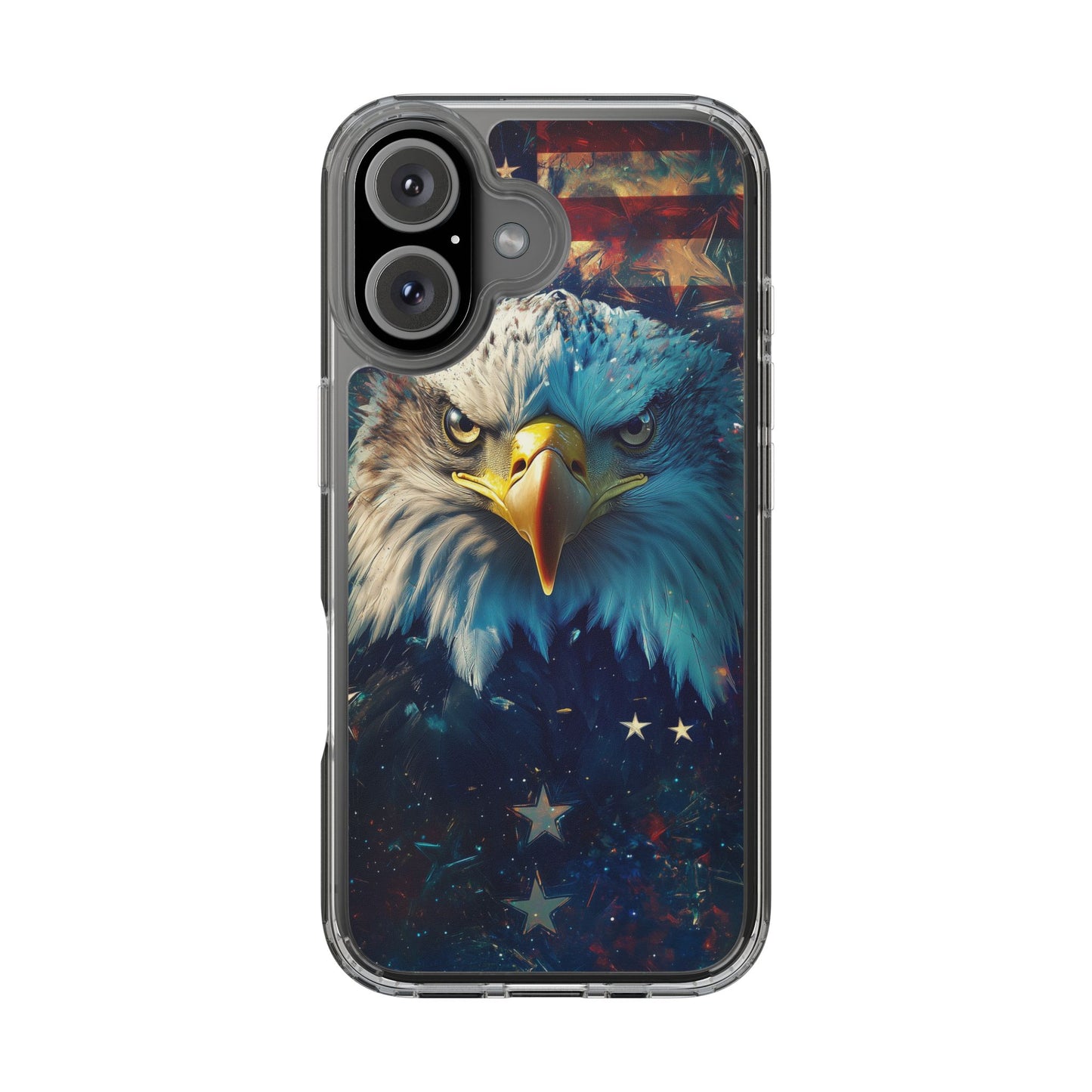 USA Eagle Design Clear Phone Case - Patriotic and Stylish