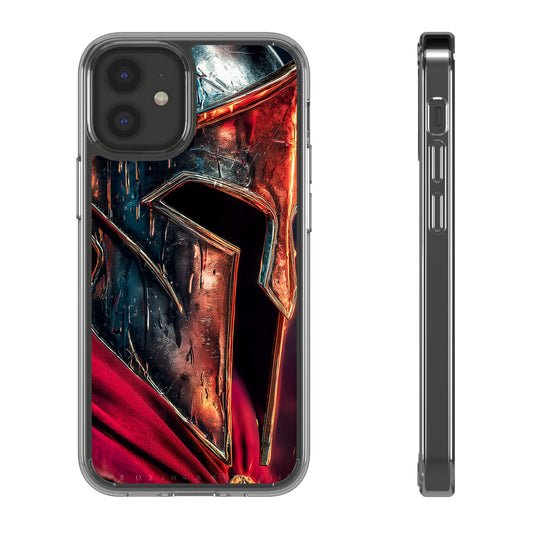 Battle Ready Clear Phone Case - Heroic Spartan Design
