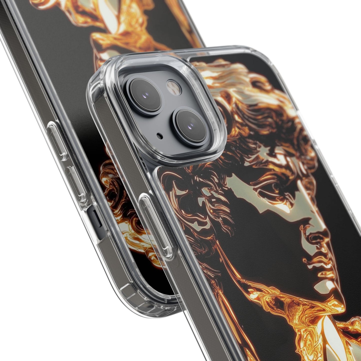 Gold David Sculpture Phone Case – Renaissance Inspired Luxury Art Design
