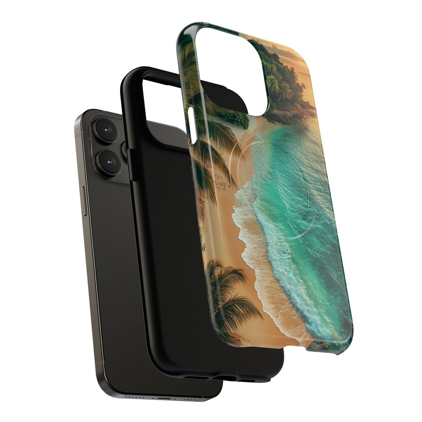 Tropical Beach Tough Magnetic Phone Case - Stylish Protection for Outdoor Lovers