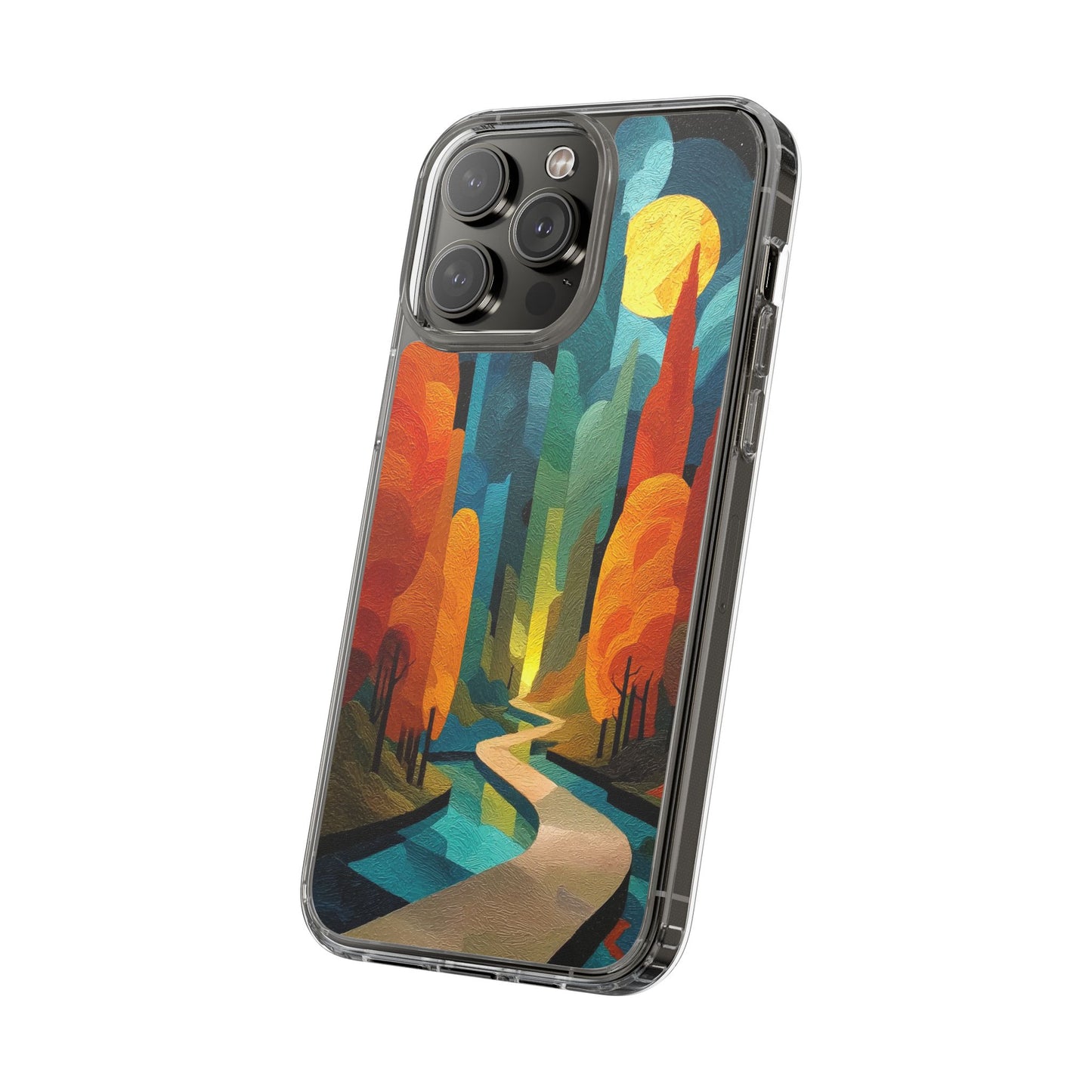 Vibrant Deep Art Landscape Phone Case - Clear Protective Cover for Nature Lovers