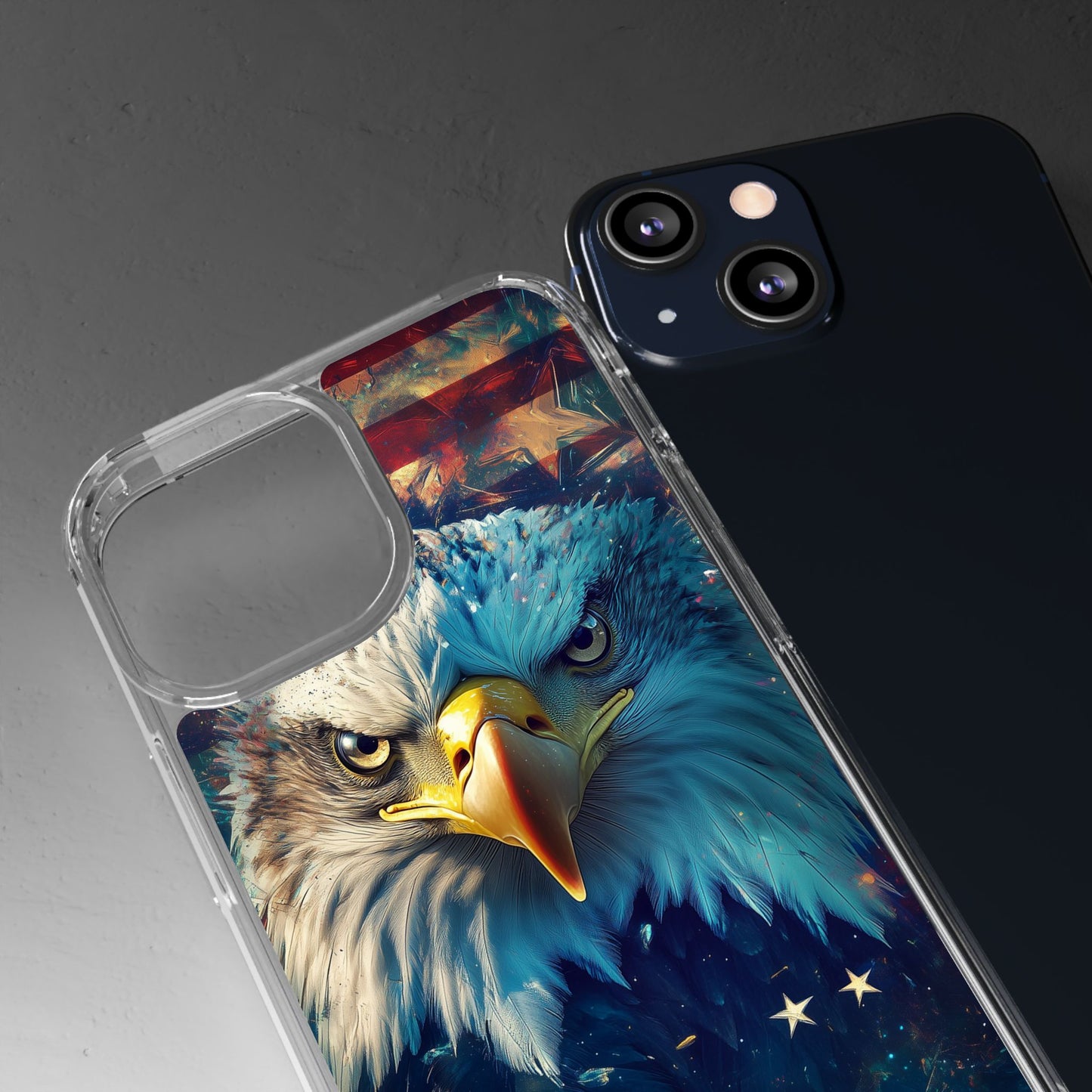 USA Eagle Design Clear Phone Case - Patriotic and Stylish