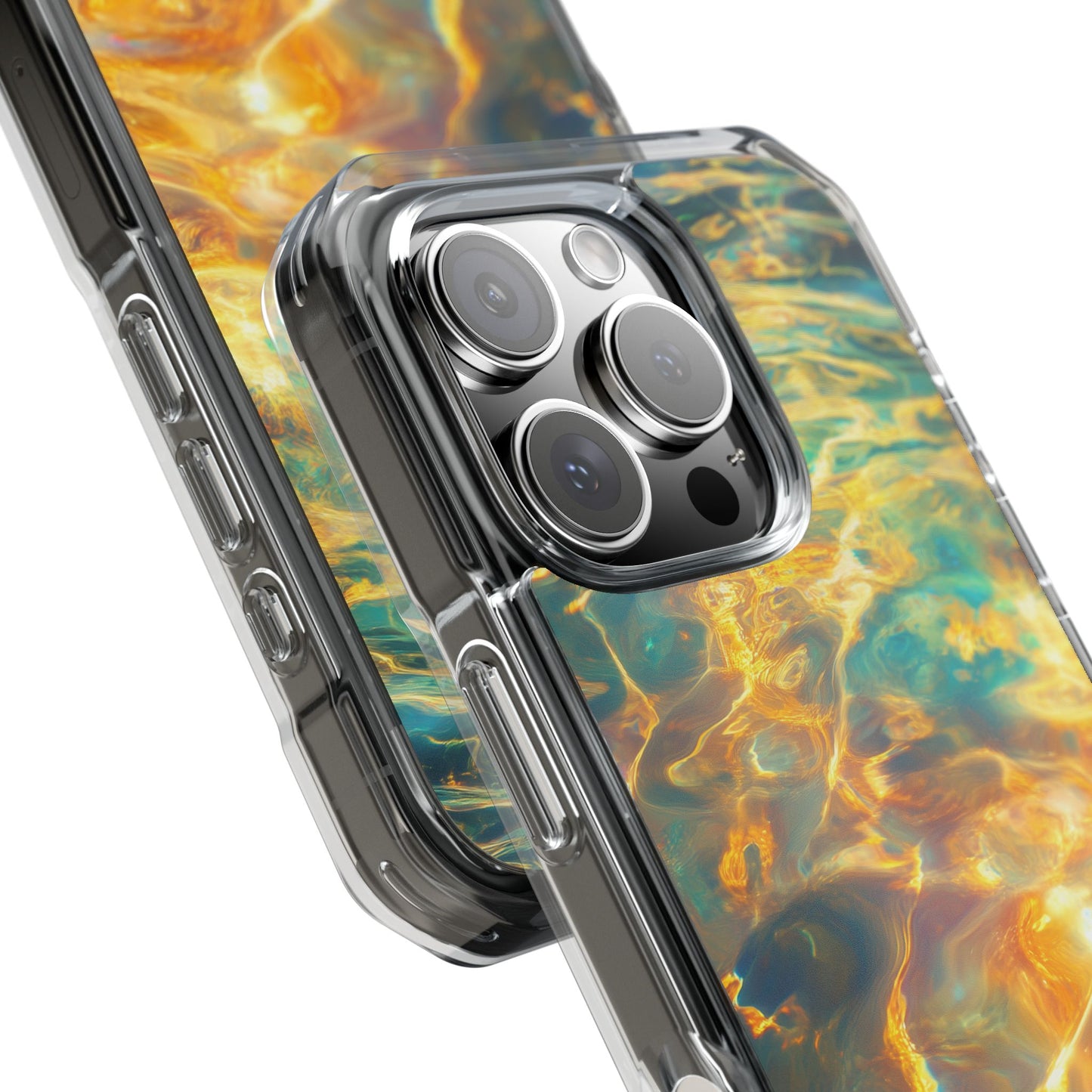 Golden Tides Magnetic Clear Impact iPhone Case