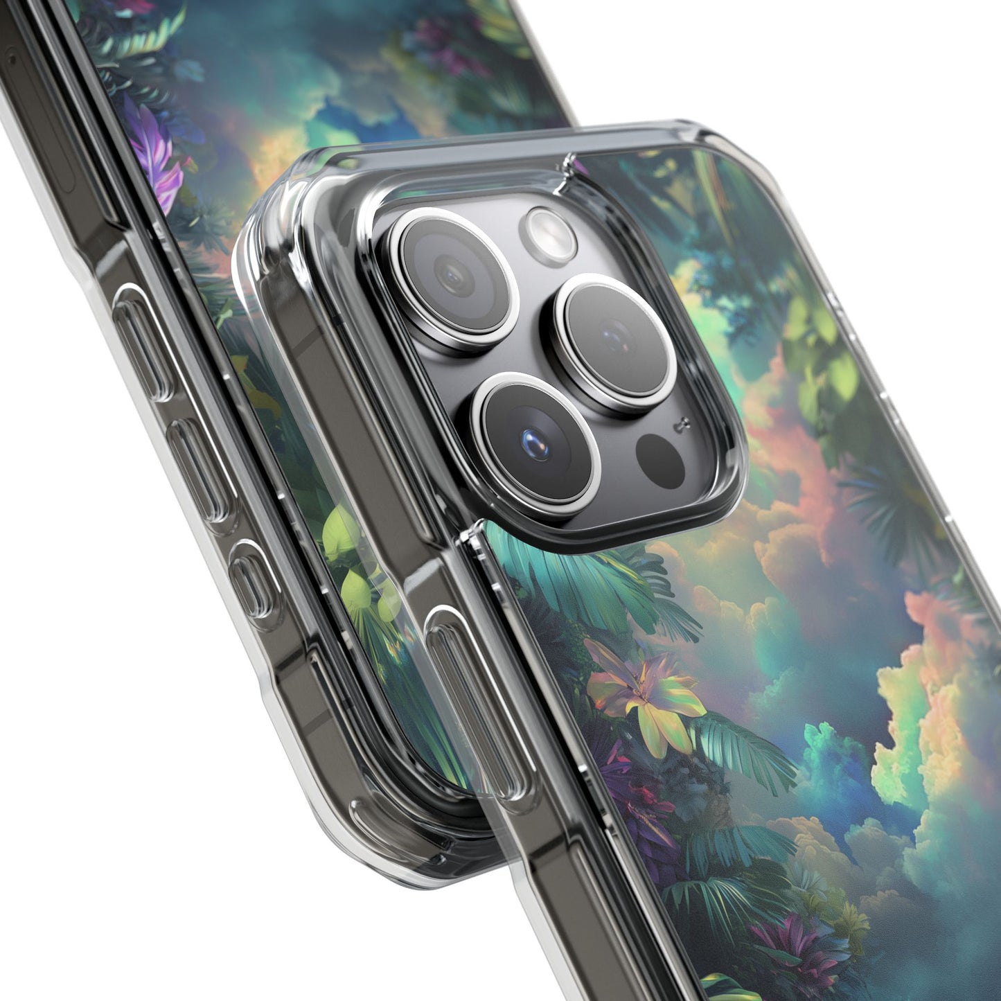 Tropical Jungle Magnetic Clear Impact iPhone Case