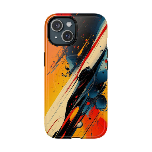 Vibrant Tough Magnetic Case - Bold Abstract Art for iPhone