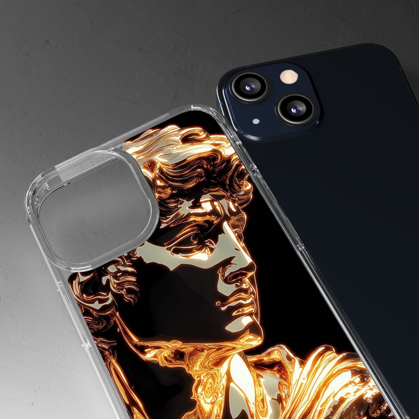 Gold David Sculpture Phone Case – Renaissance Inspired Luxury Art Design