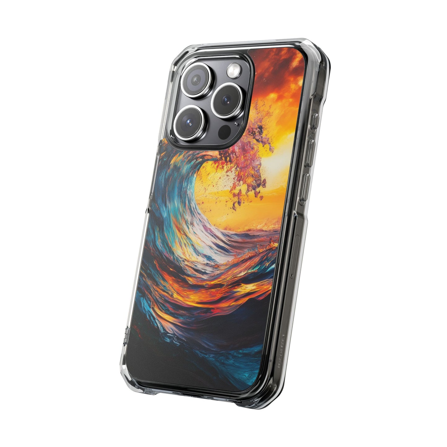Radiant Sunset Swell Magnetic Clear iPhone Case
