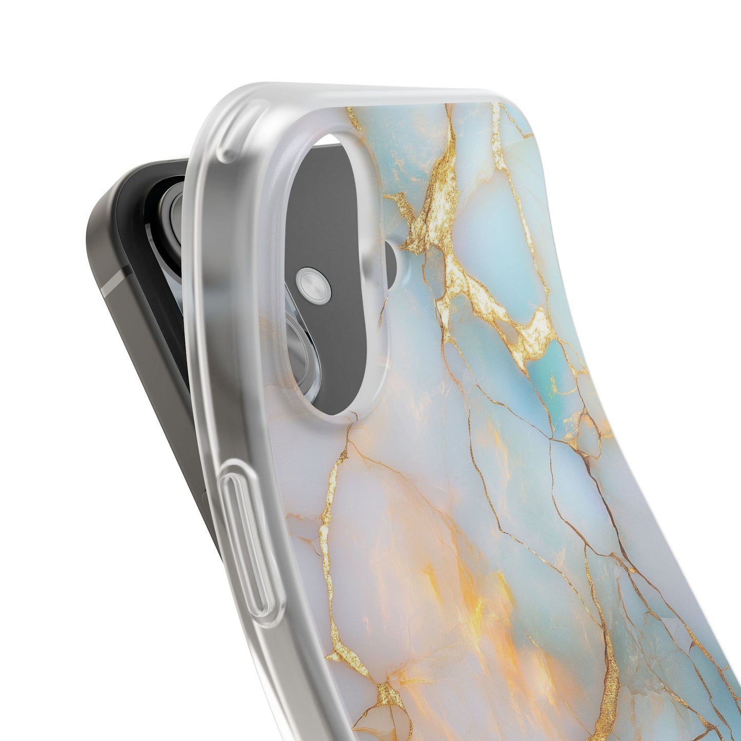 Iridescent Gold Fractured iPhone Flexi Case