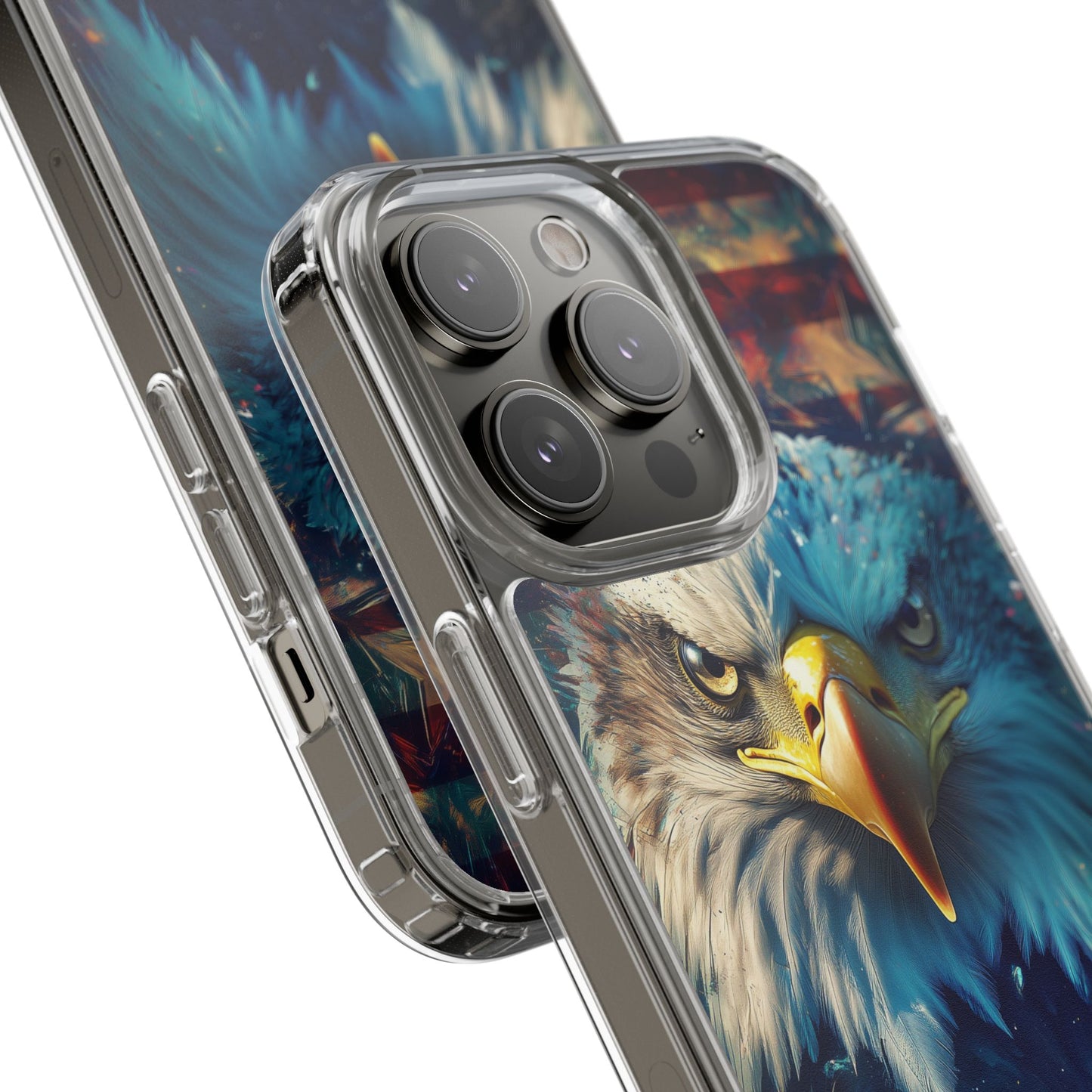 USA Eagle Design Clear Phone Case - Patriotic and Stylish