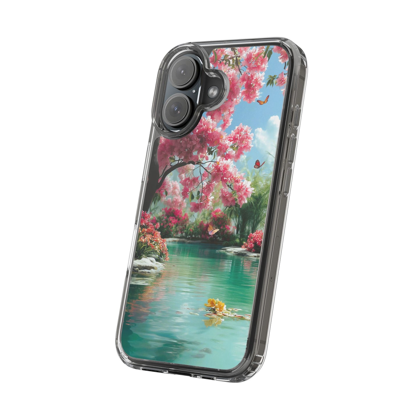 Enchanted Blossom Tree Clear iPhone Case – Boho Floral Nature Design