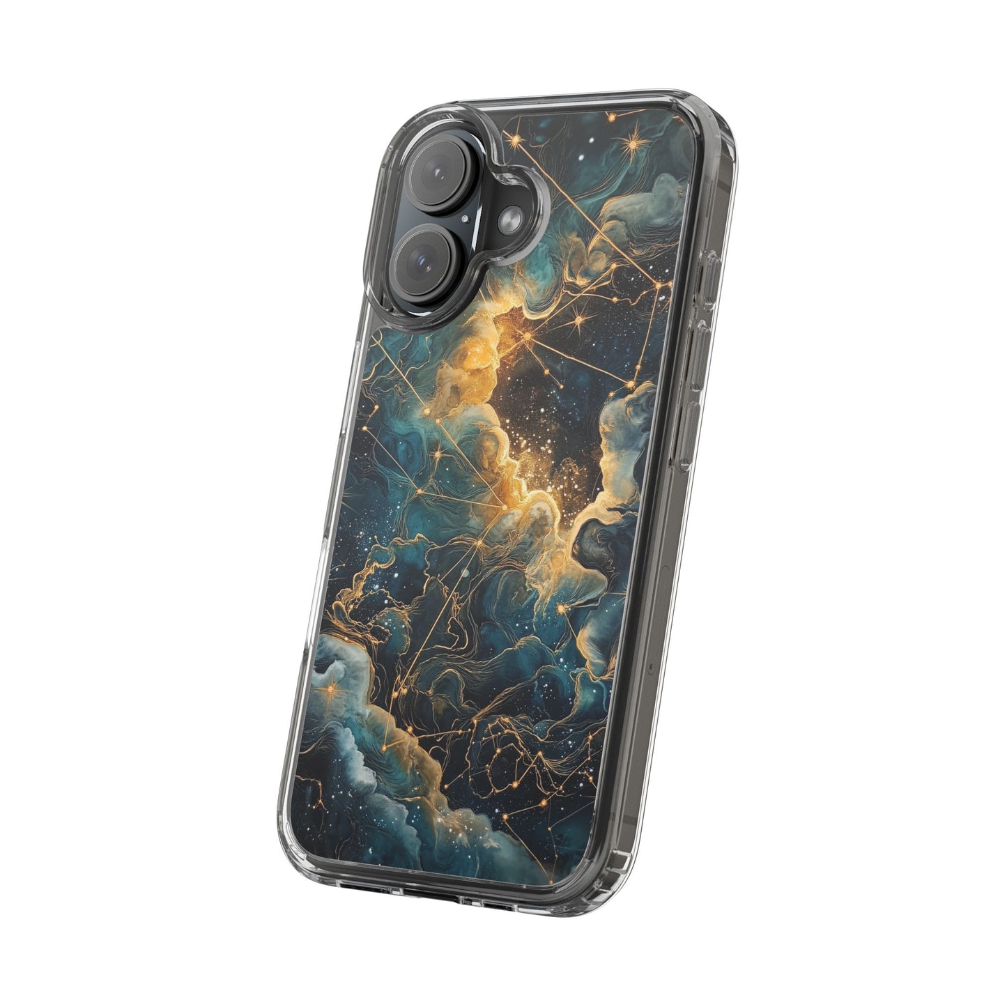 Celestial Clear iPhone Case – Starry Night Aesthetic with Cosmic Charm