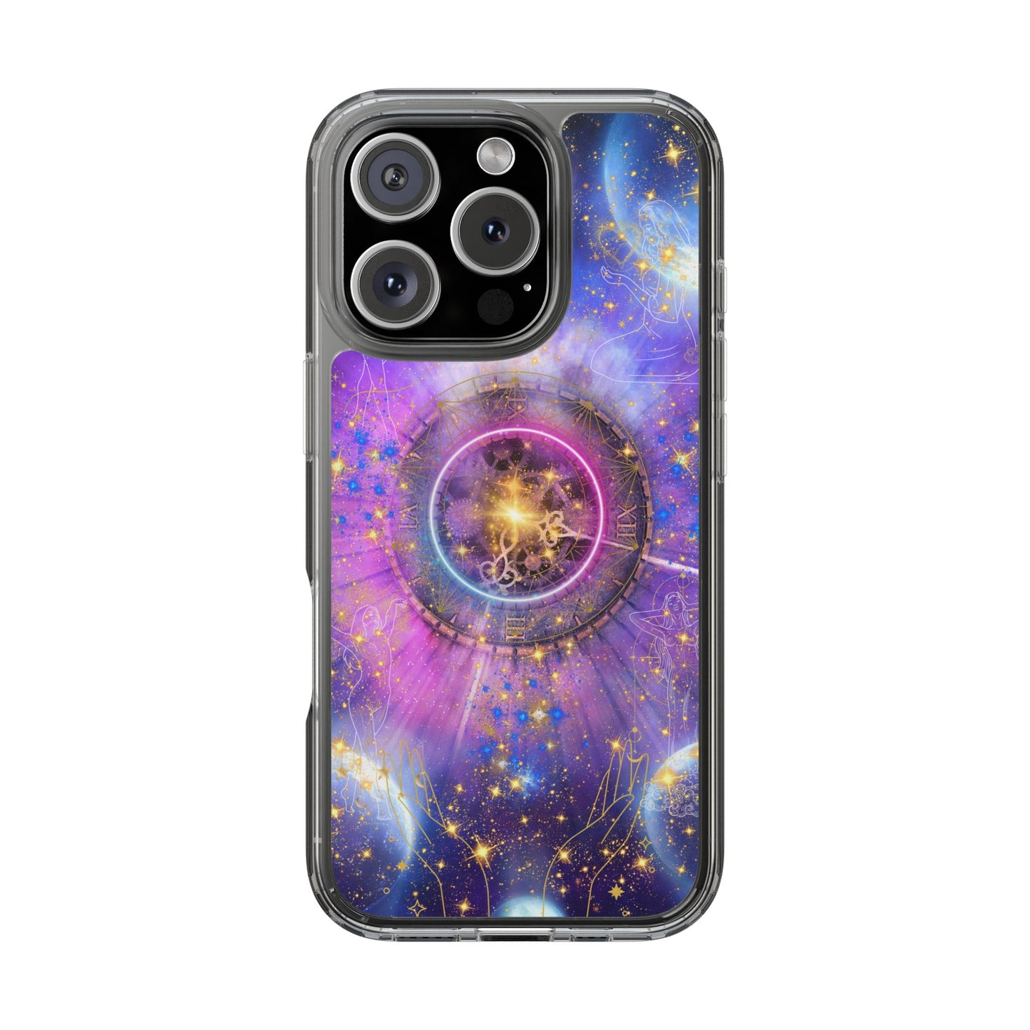 Stardust Dreams Clear iPhone Case – Magical Galaxy Art for Astrology Lovers