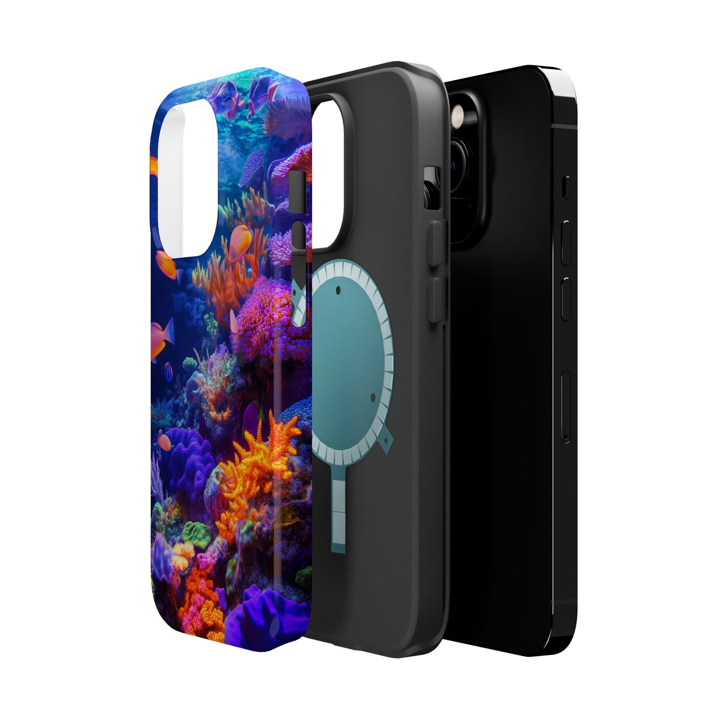 Prismatic Coral Reef Glow Magnetic Tough iPhone Case