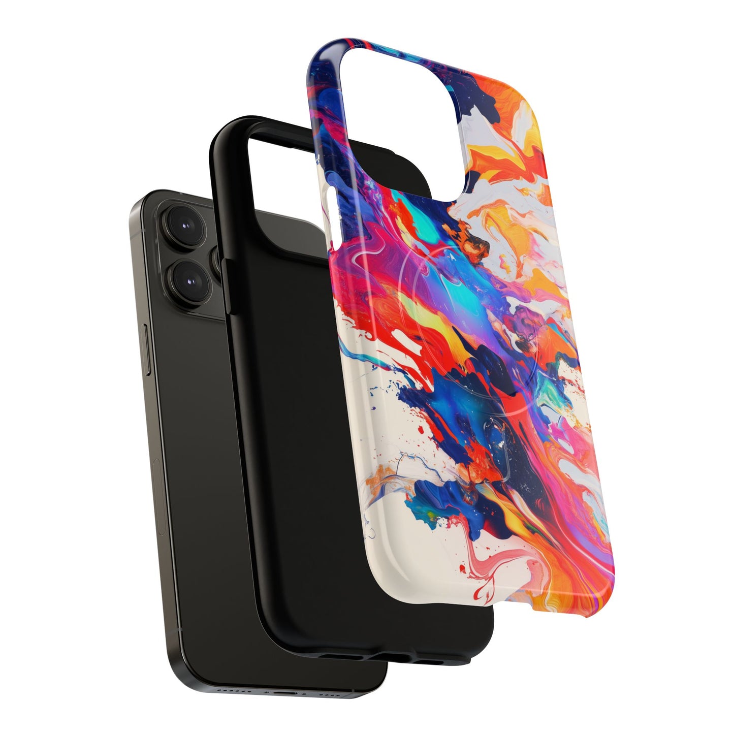 Vibrant Tough Magnetic Case - Color Splash Design for iPhone