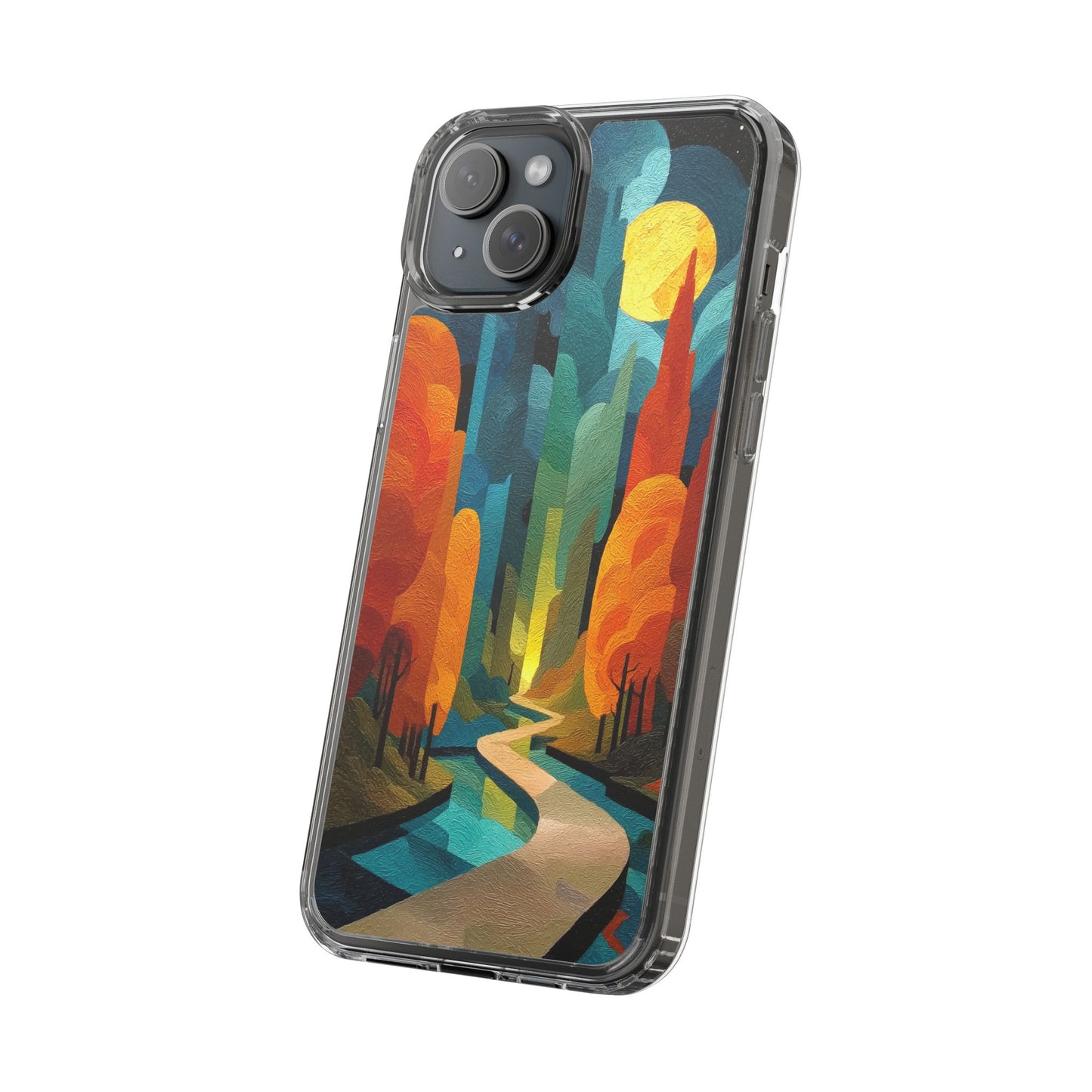 Vibrant Deep Art Landscape Phone Case - Clear Protective Cover for Nature Lovers