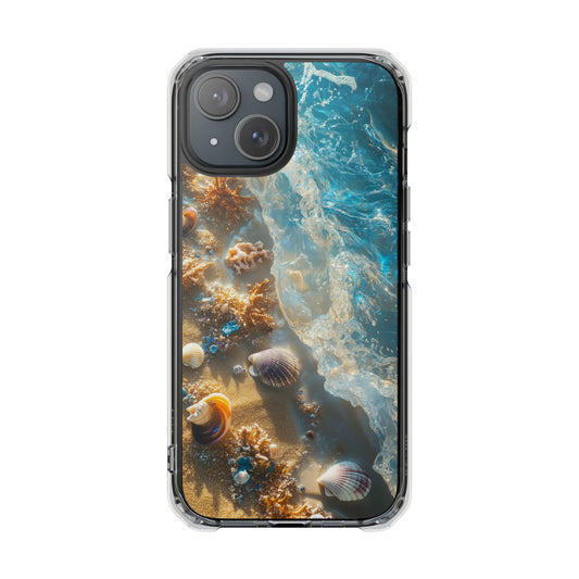 Aqua Seashell Serenity iPhone Case
