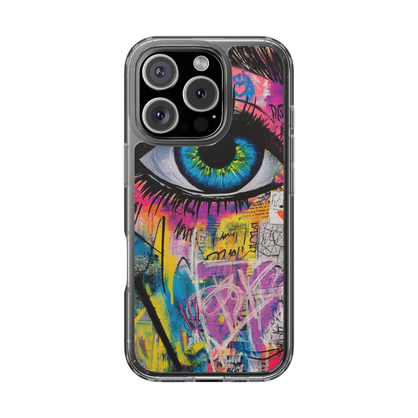 Vibrant Eye Art Clear iPhone Case - Stylish Protection for Trendsetters