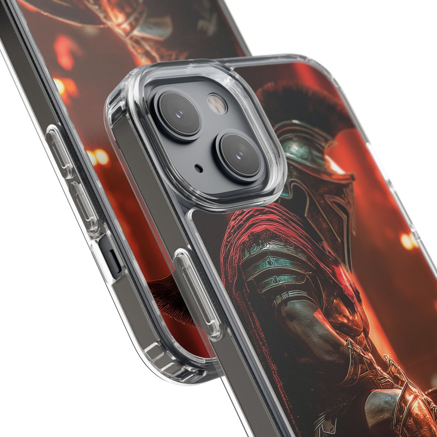 Leonidas Edition Spartan Warrior iPhone Case – Rugged Clear Protection with Bold Battle Inspired Design