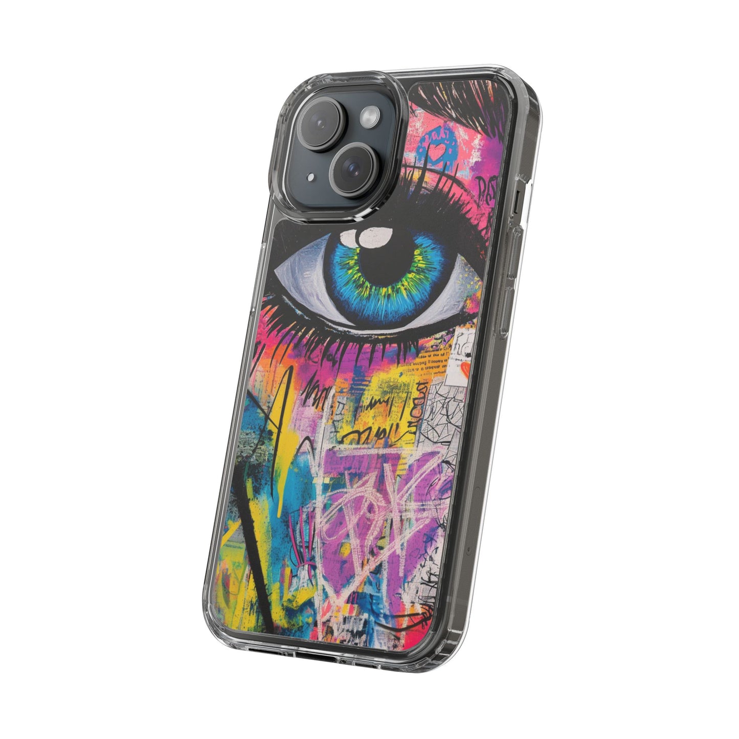 Vibrant Eye Art Clear iPhone Case - Stylish Protection for Trendsetters