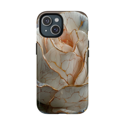 Elegant Rose iPhone Case - Tough Magnetic Design for Stylish Protection