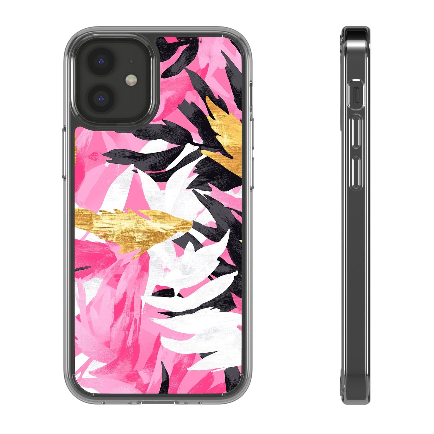 Floral Clear iPhone Case - Stylish Protection with Colorful Design