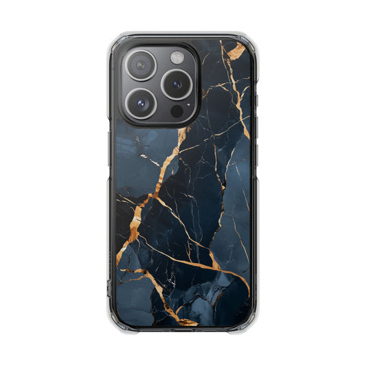 Sleek Marble Magnetic Clear iPhone Case
