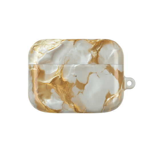 Lustrous Iridescent Gold & White Camo AirPods Case