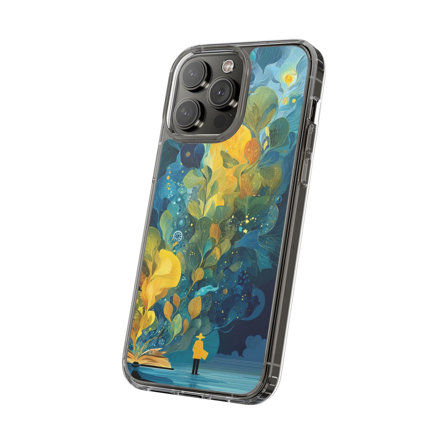 Artistic Reader Clear Phone Case - Design for Creative Souls