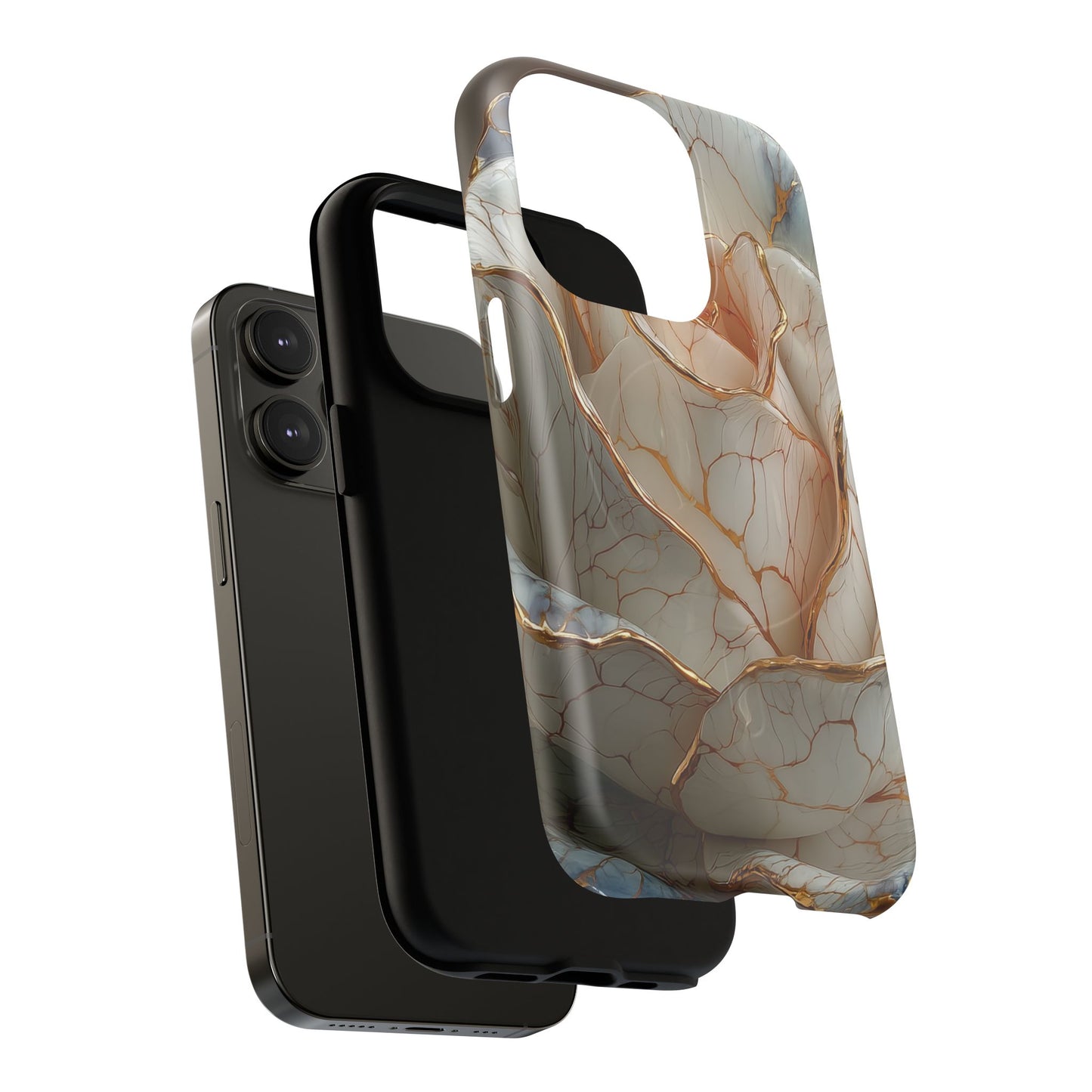 Elegant Rose iPhone Case - Tough Magnetic Design for Stylish Protection