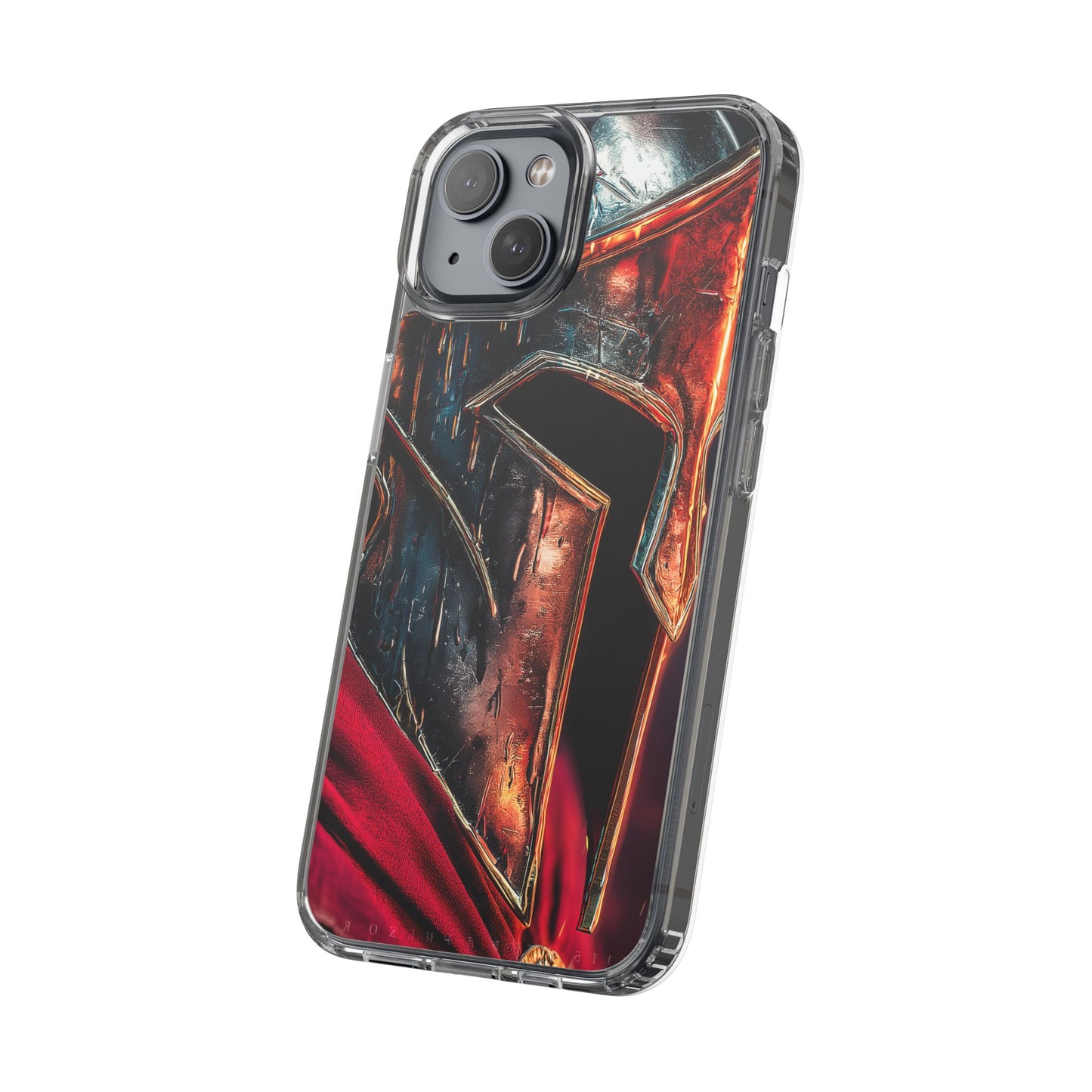Battle Ready Clear Phone Case - Heroic Spartan Design