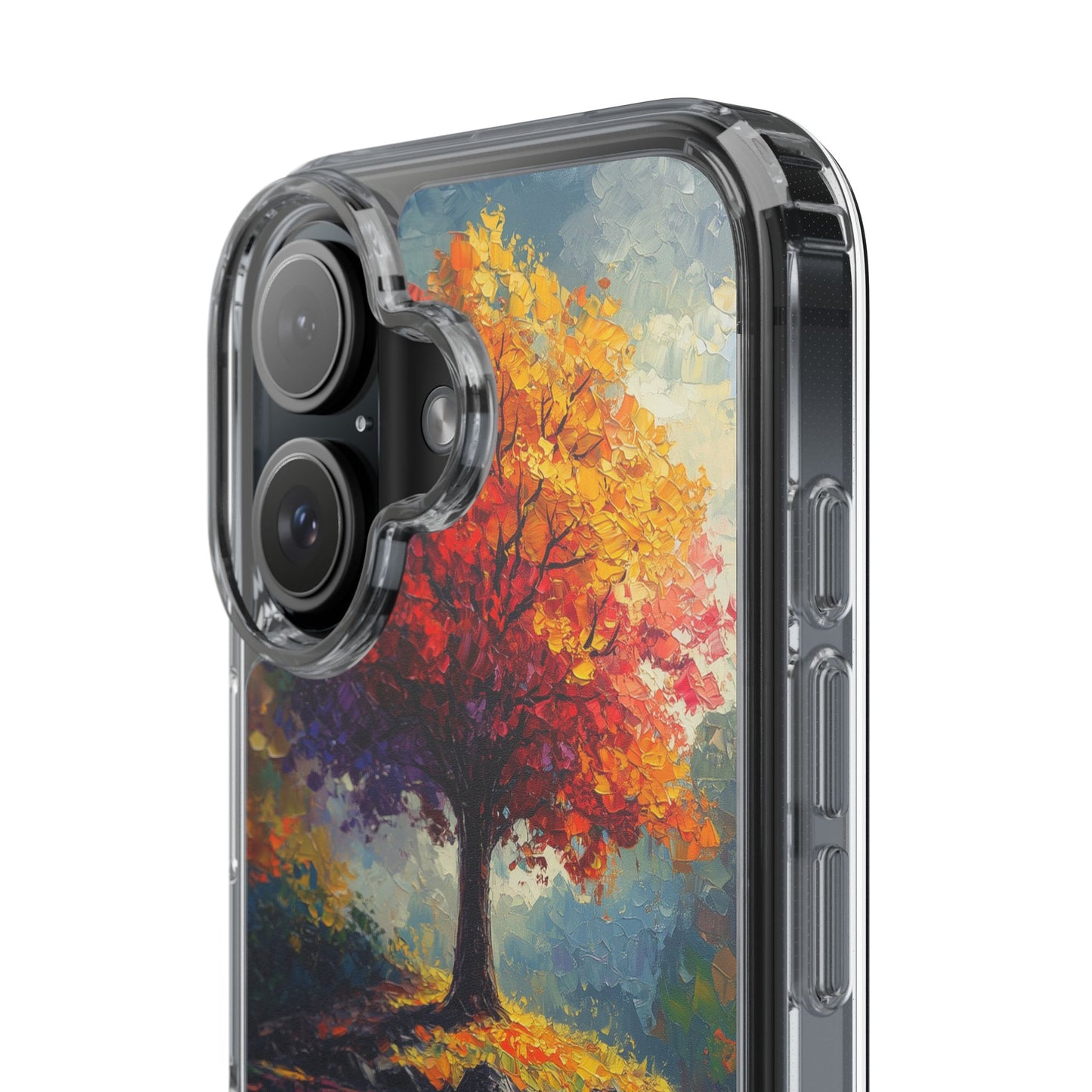 Autumn Landscape Phone Case - Clear Case with Vibrant Tree Design