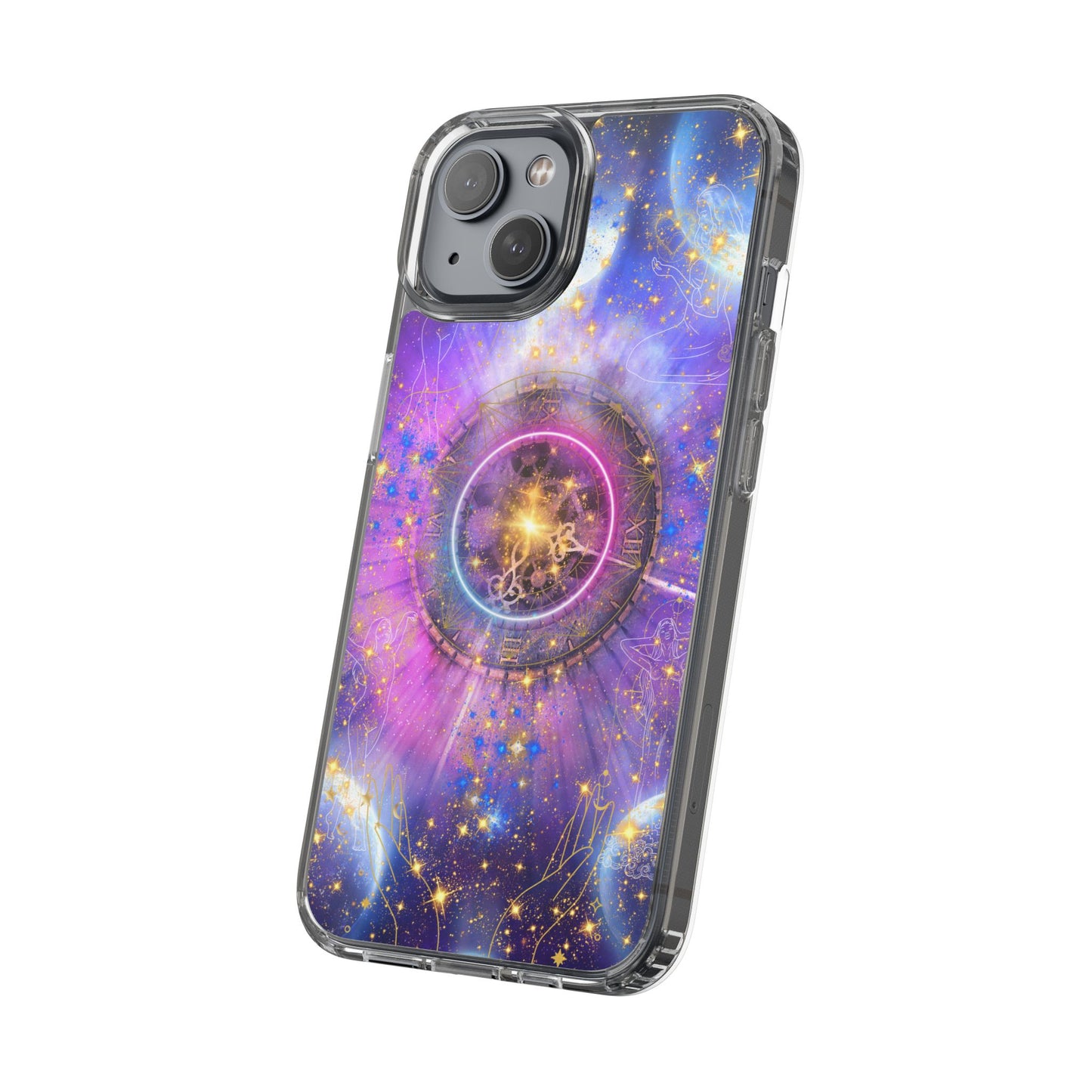 Stardust Dreams Clear iPhone Case – Magical Galaxy Art for Astrology Lovers