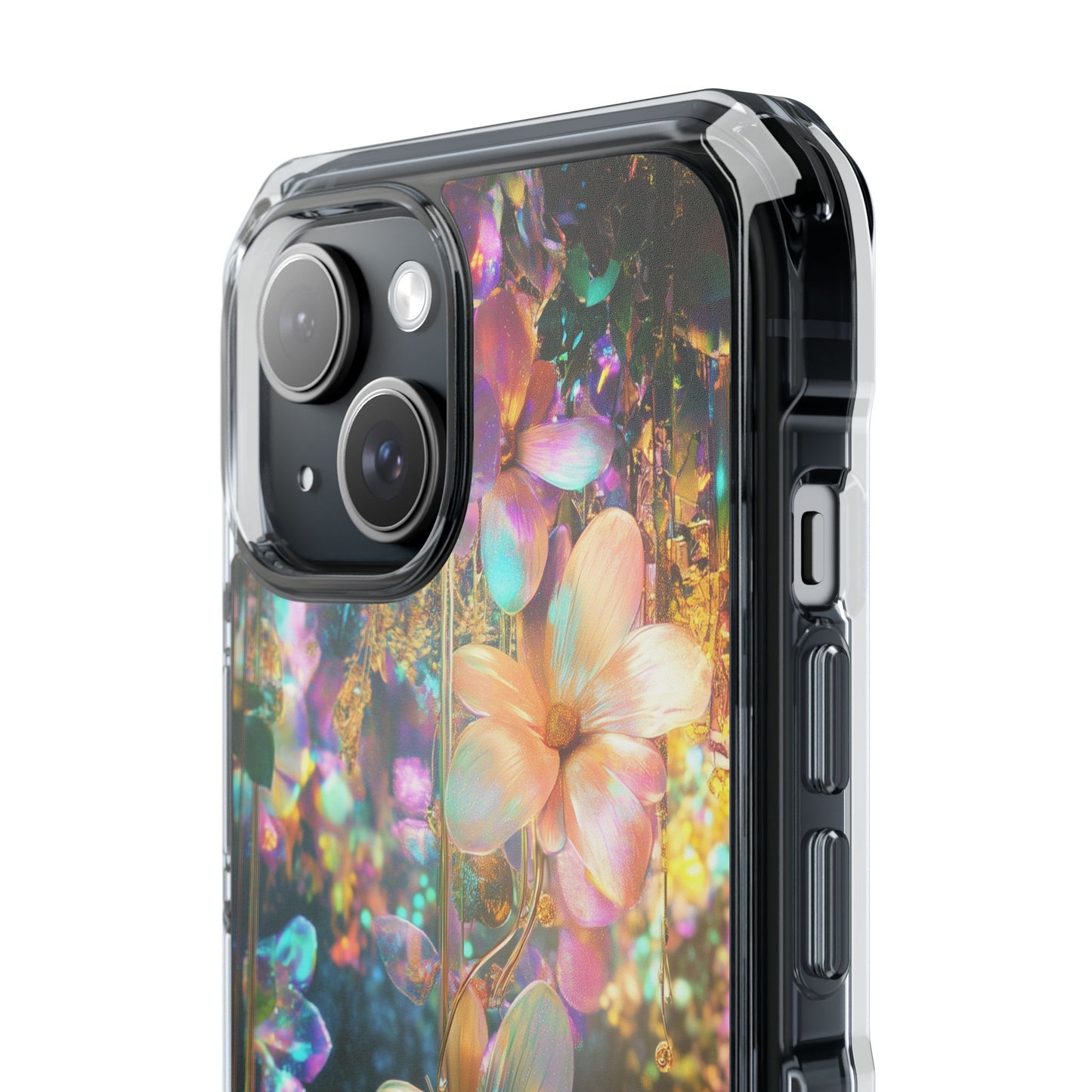 Floral Glow Magnetic Clear Impact iPhone Case