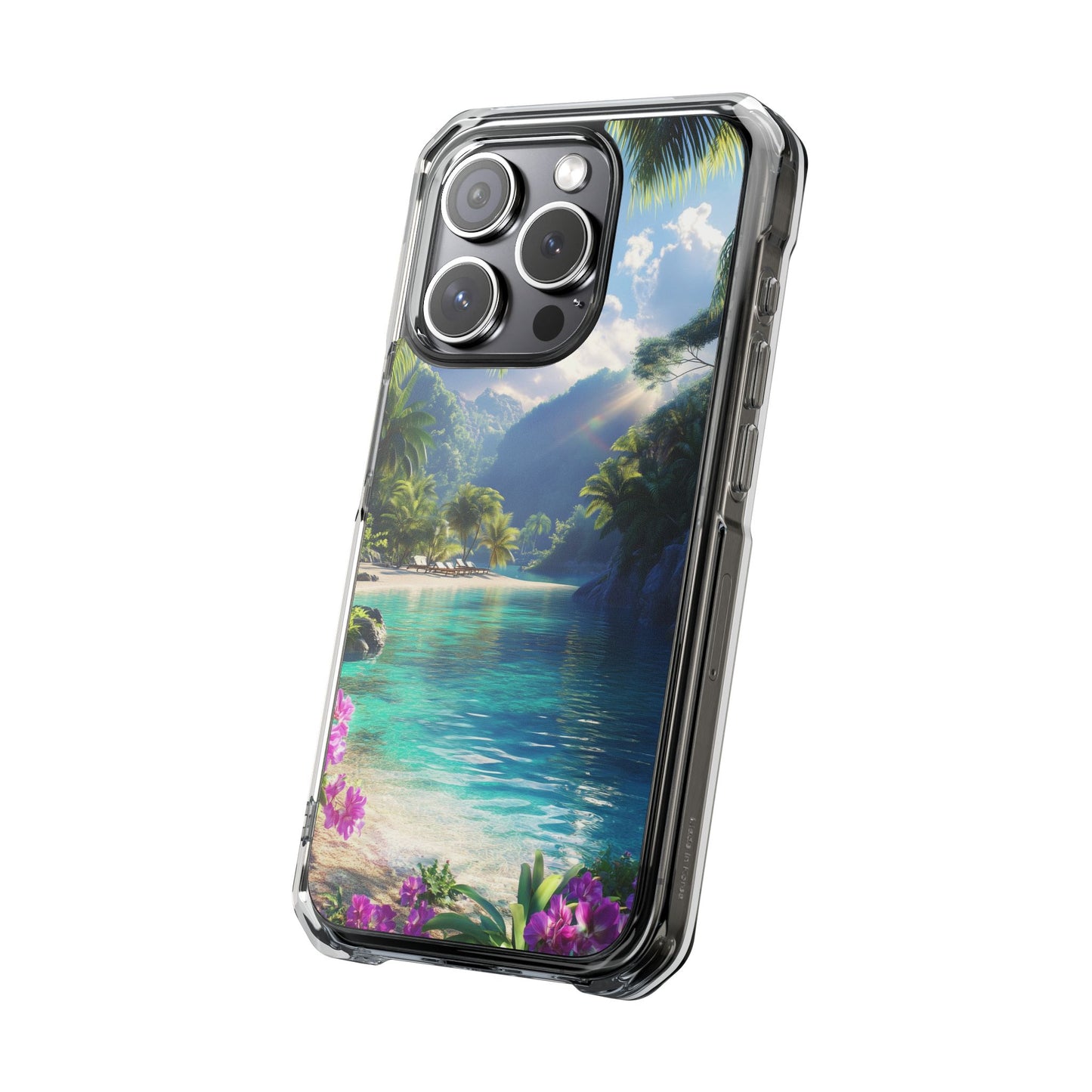 Tropical Paradise Magnetic Clear iPhone Case