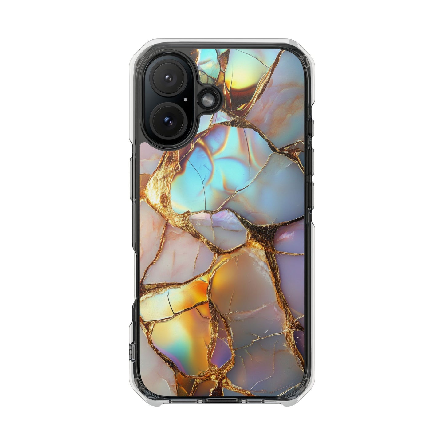 Elegant Iridescent Gold Marble iPhone Case