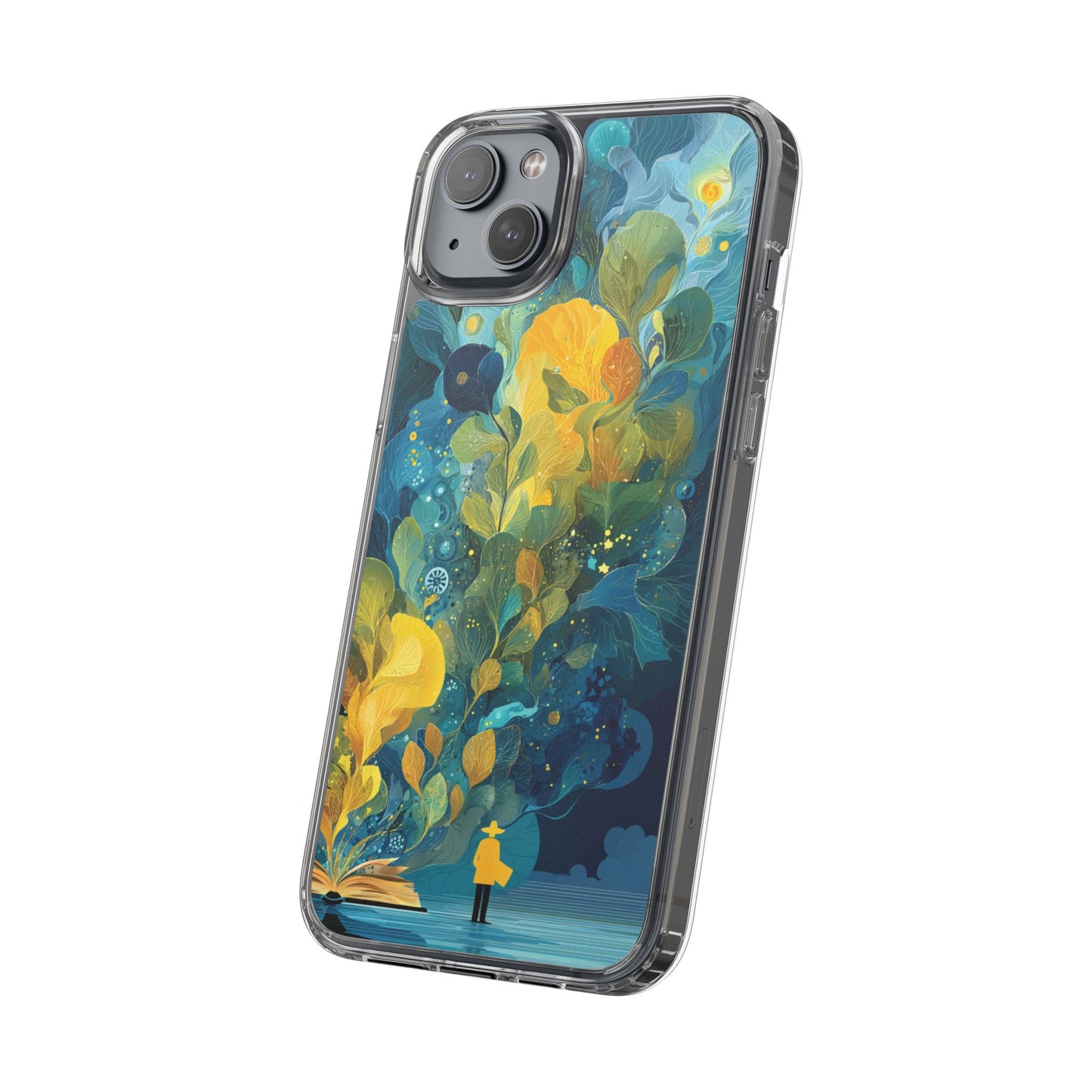 Artistic Reader Clear Phone Case - Design for Creative Souls