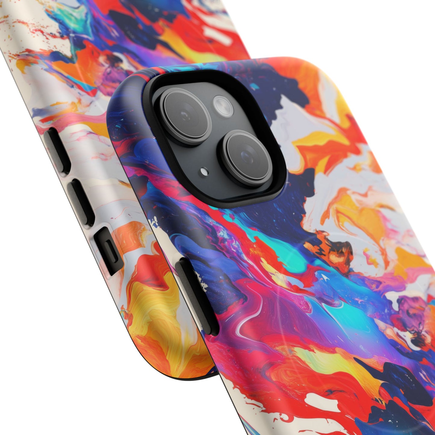 Vibrant Tough Magnetic Case - Color Splash Design for iPhone