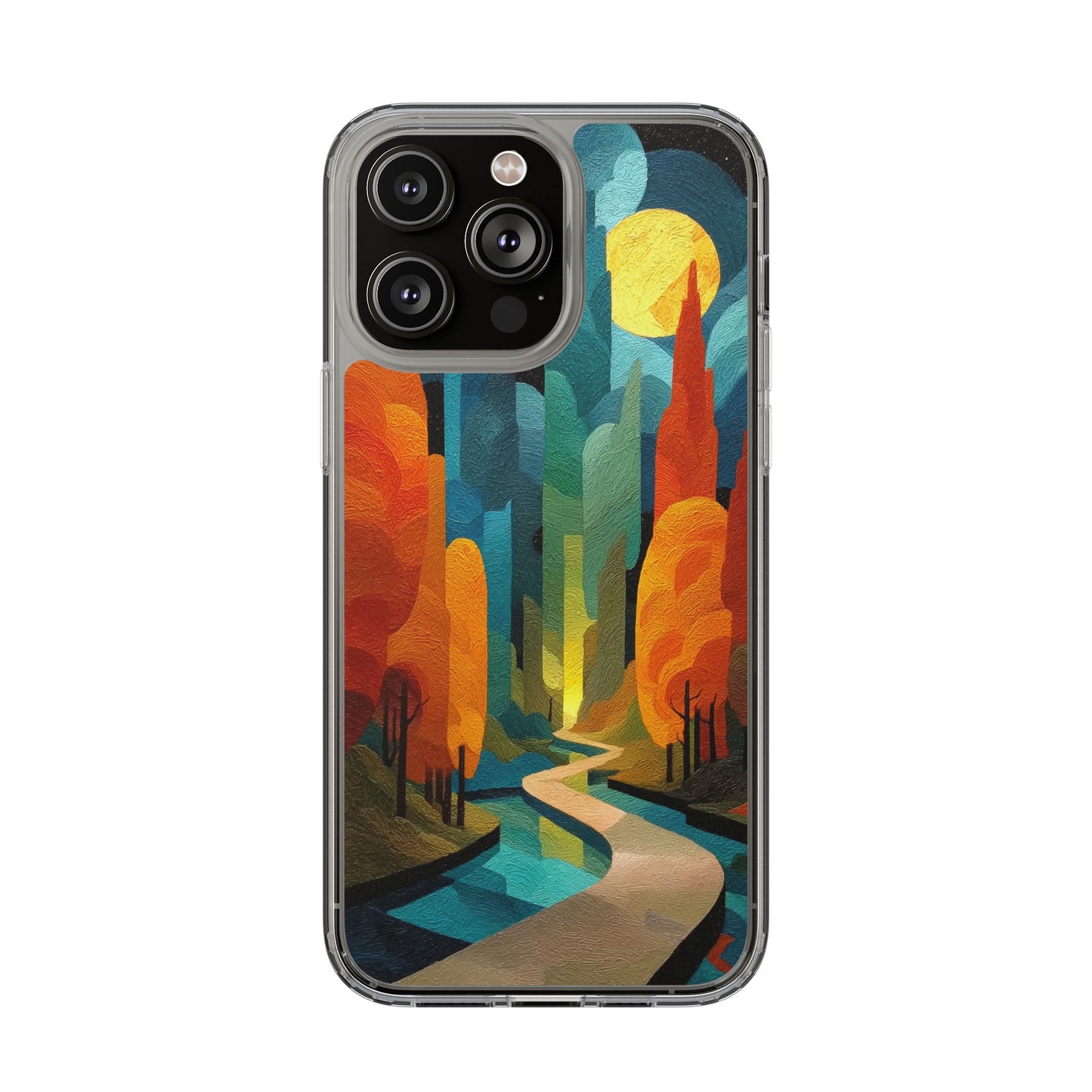 Vibrant Deep Art Landscape Phone Case - Clear Protective Cover for Nature Lovers