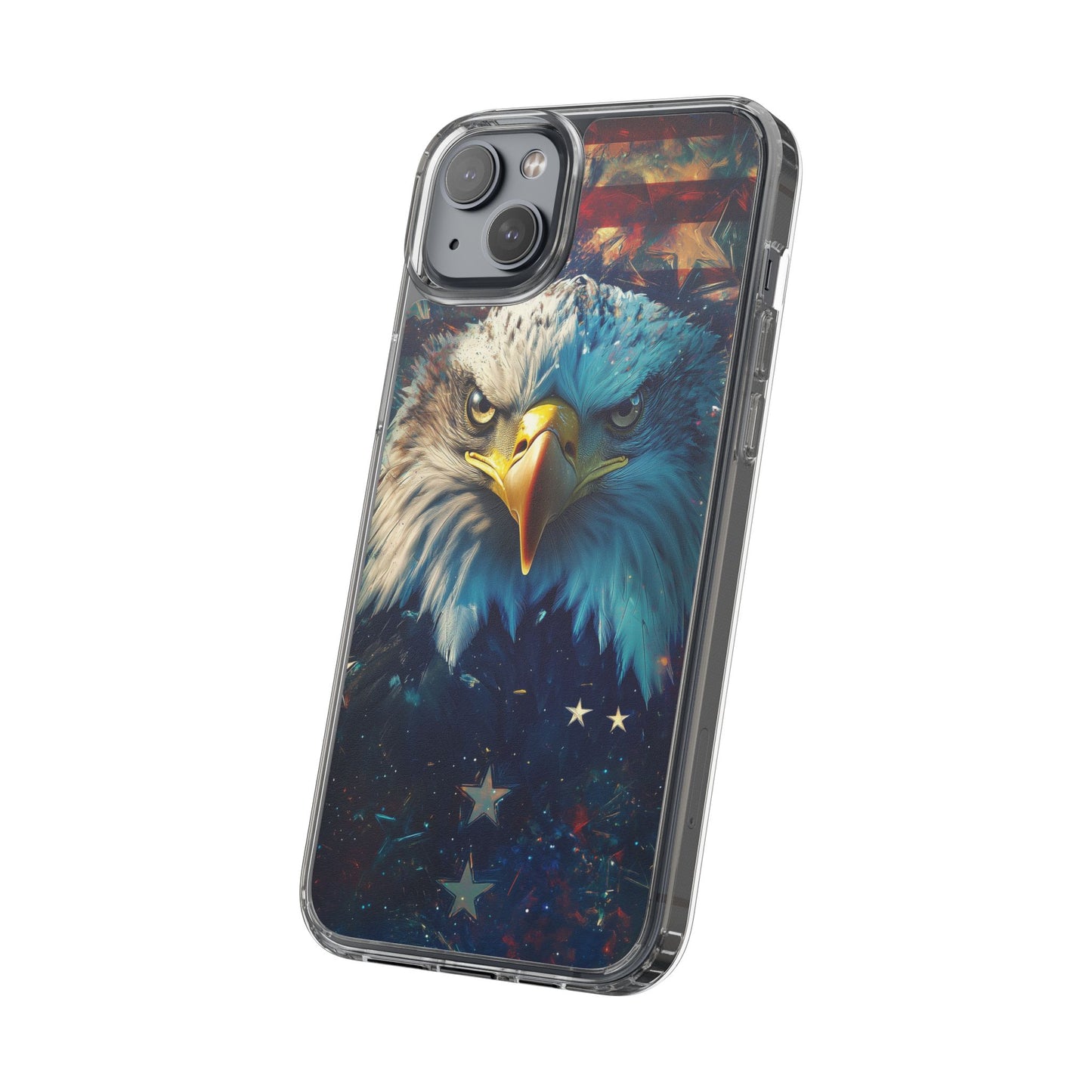 USA Eagle Design Clear Phone Case - Patriotic and Stylish